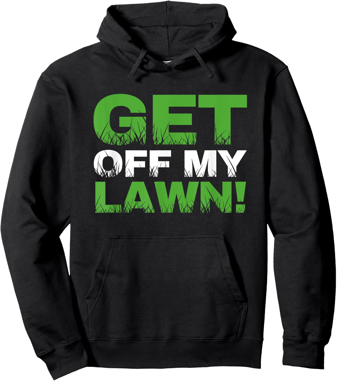 Groundskeeper Landscape Gardener Mow Get Off My Lawn Mowing Hoodie - Hoodie | Black