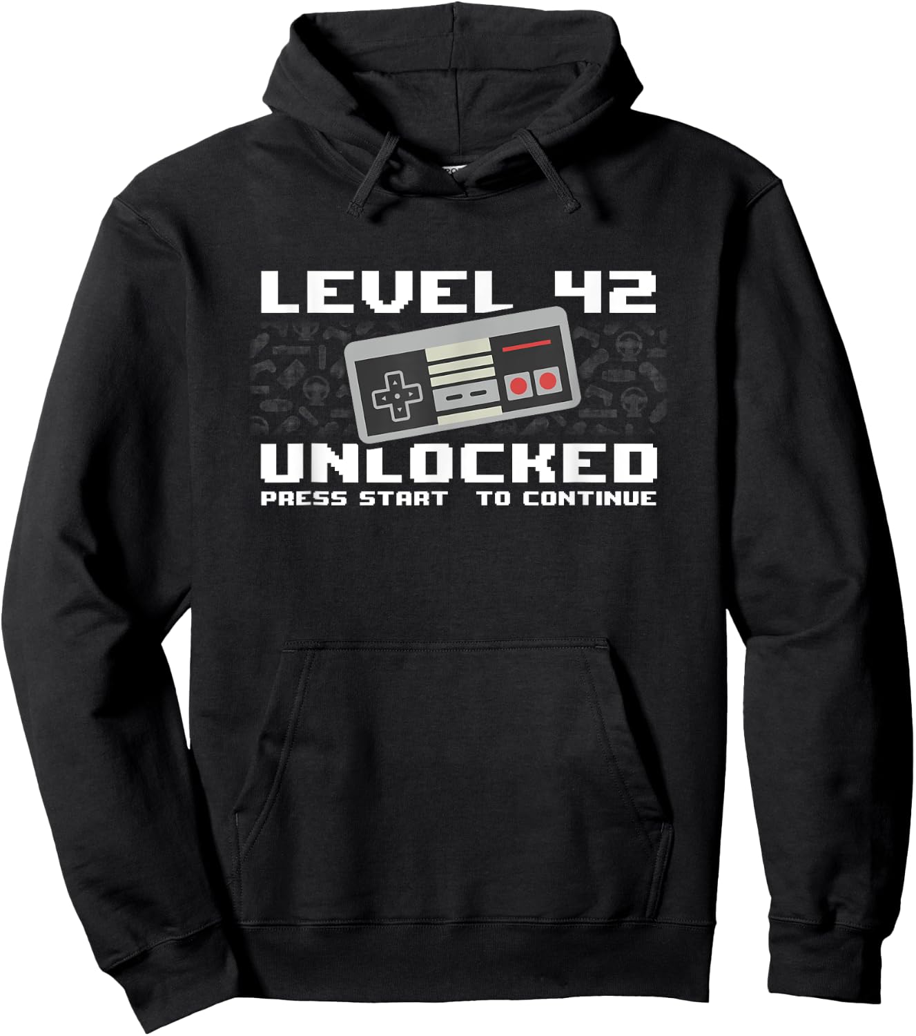 42 T shirts 1981 42nd Birthday Level 42 Unlocked Video Gamer Hoodie - Hoodie | Black