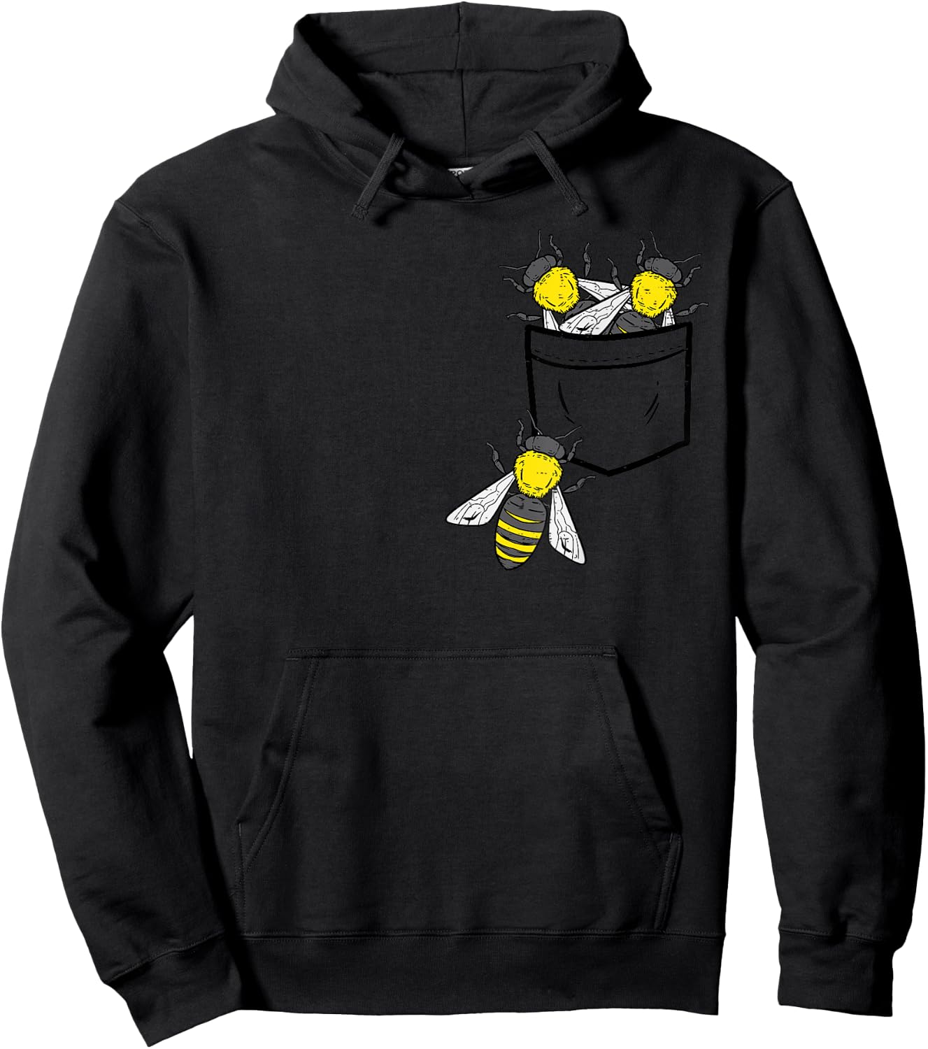 Bees In Pocket Cool Beekeeping Apiary Beekeeper Apiarist Hoodie - Hoodie | Black