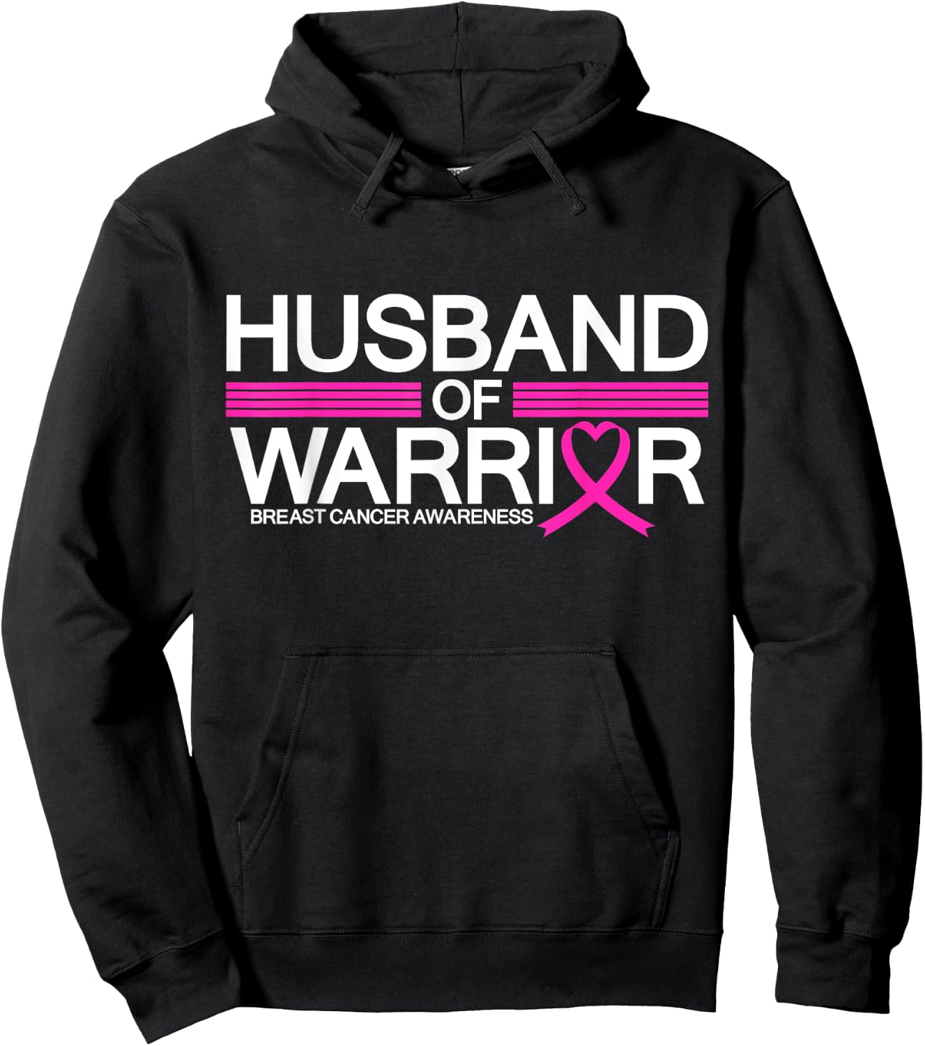 Husband Of A Warrior Breast Cancer Awareness Month Pink Hoodie - Hoodie | Black