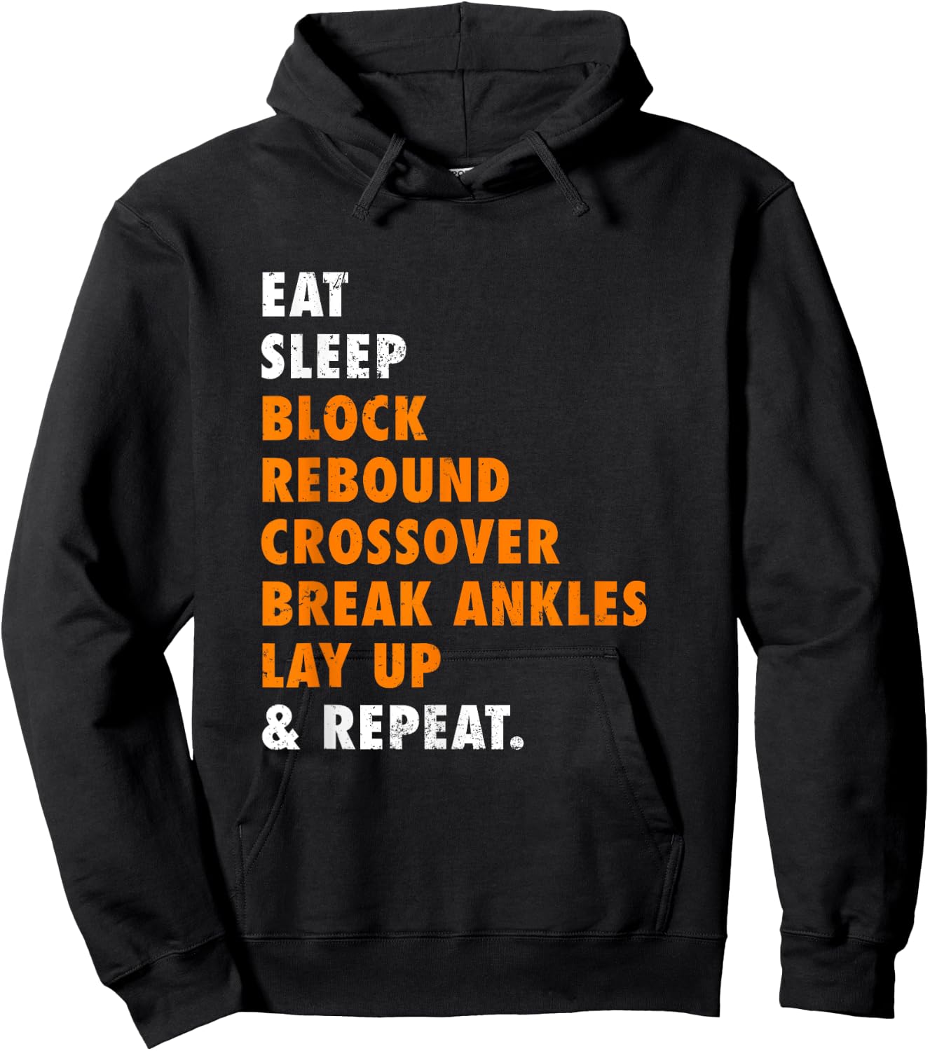 Eat Sleep Basketball Repeat Funny Gift Basketball player Hoodie - Hoodie | Black