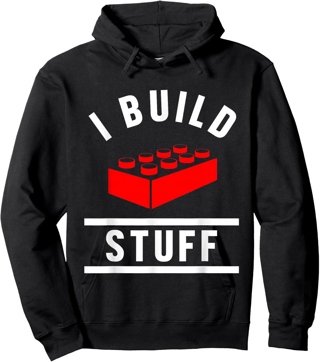 Build Stuff Master Builder Building Blocks Construction Toy Hoodie - Hoodie | Black