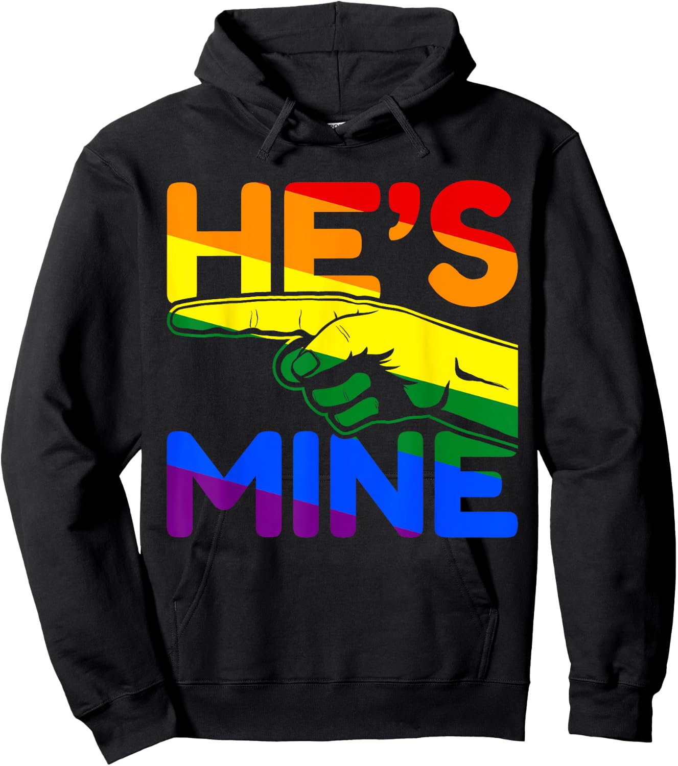 I'm His He's Mine Gay Couples Im His Hes Mine Quote Hes Mine Hoodie - Hoodie | Black