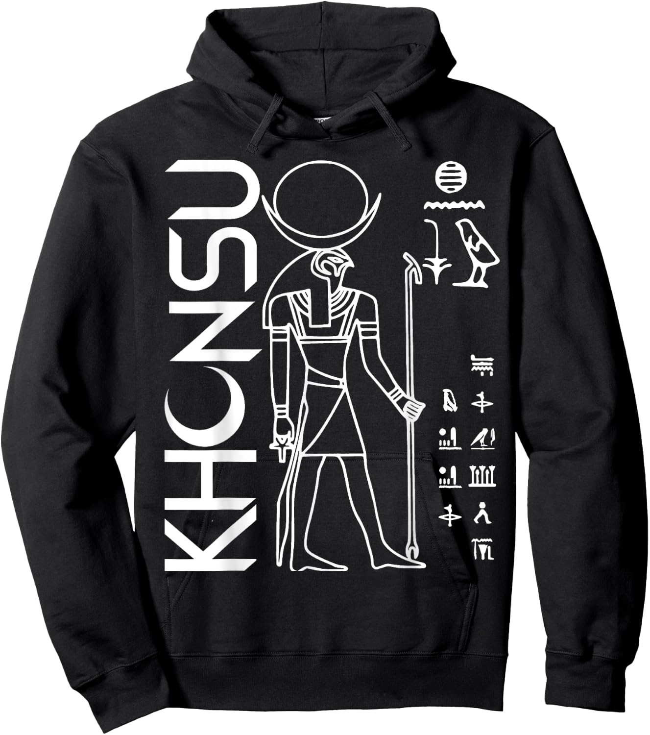 Nerdy Khonsu Egyptian Mythology Moon God Comic Hero Teacher Women Kids Hoodie - Hoodie | Black