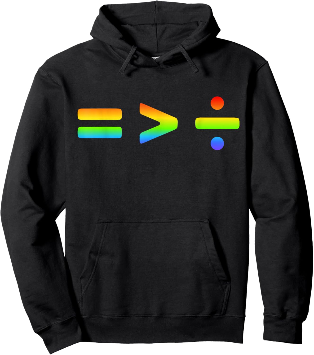 Equality is Greater Than Division Social Justice Symbols Hoodie - Hoodie | Black