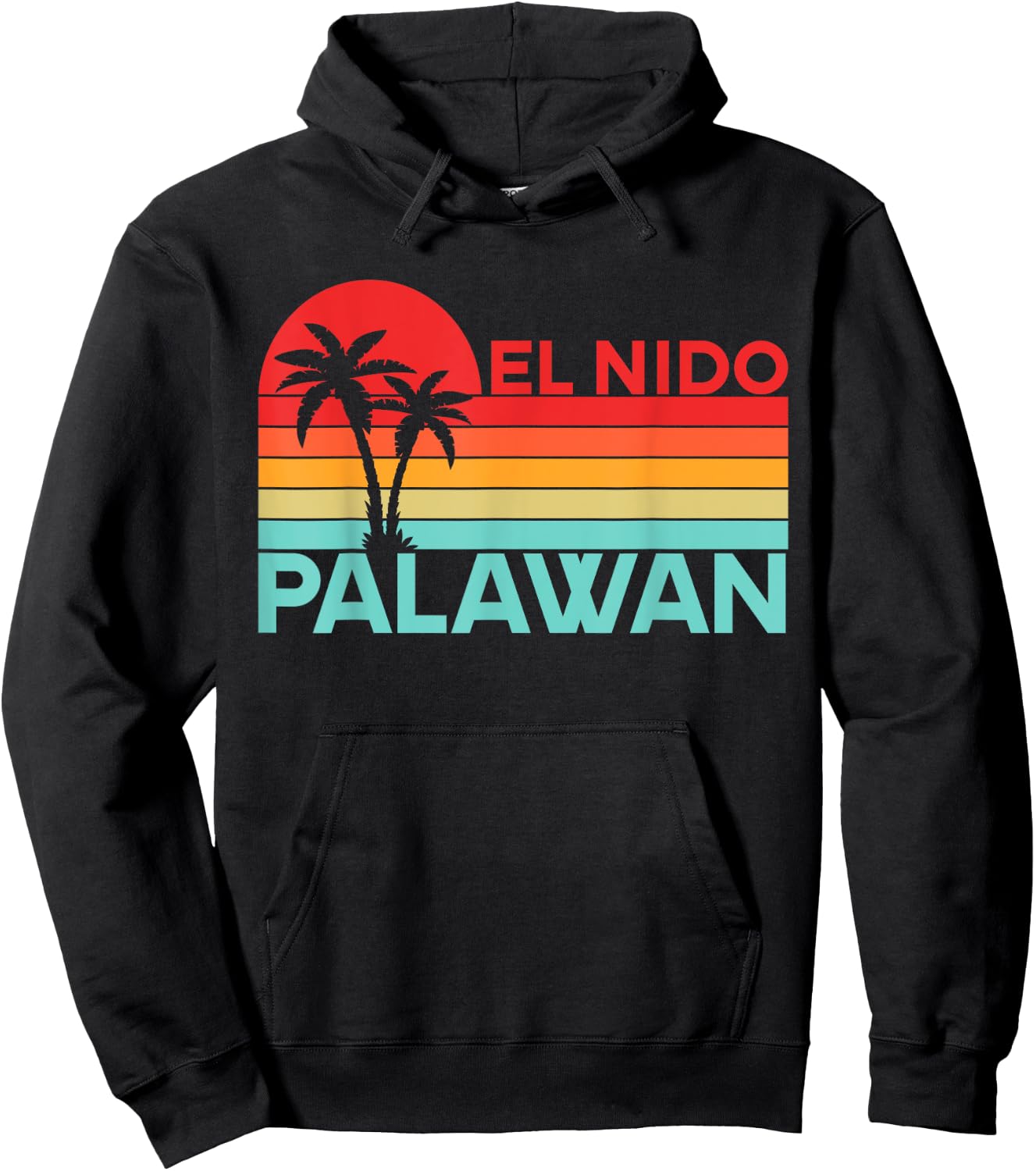 Vintage Philippines Vacation Travel Asia El Nido Palawan Hoodie - Hoodie | Black