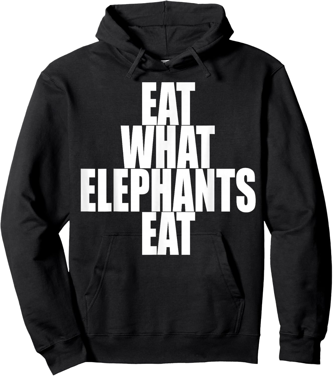 Eat What Elephants Eat Vegetarian Animal Lover Plants Vegan Hoodie - Hoodie | Black