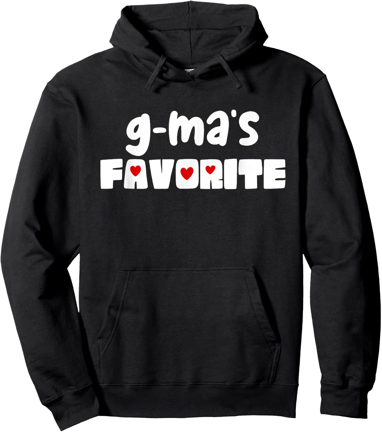 G-Ma's Favorite Grandchild Funny Mother's Day GMa Hoodie - Hoodie | Black