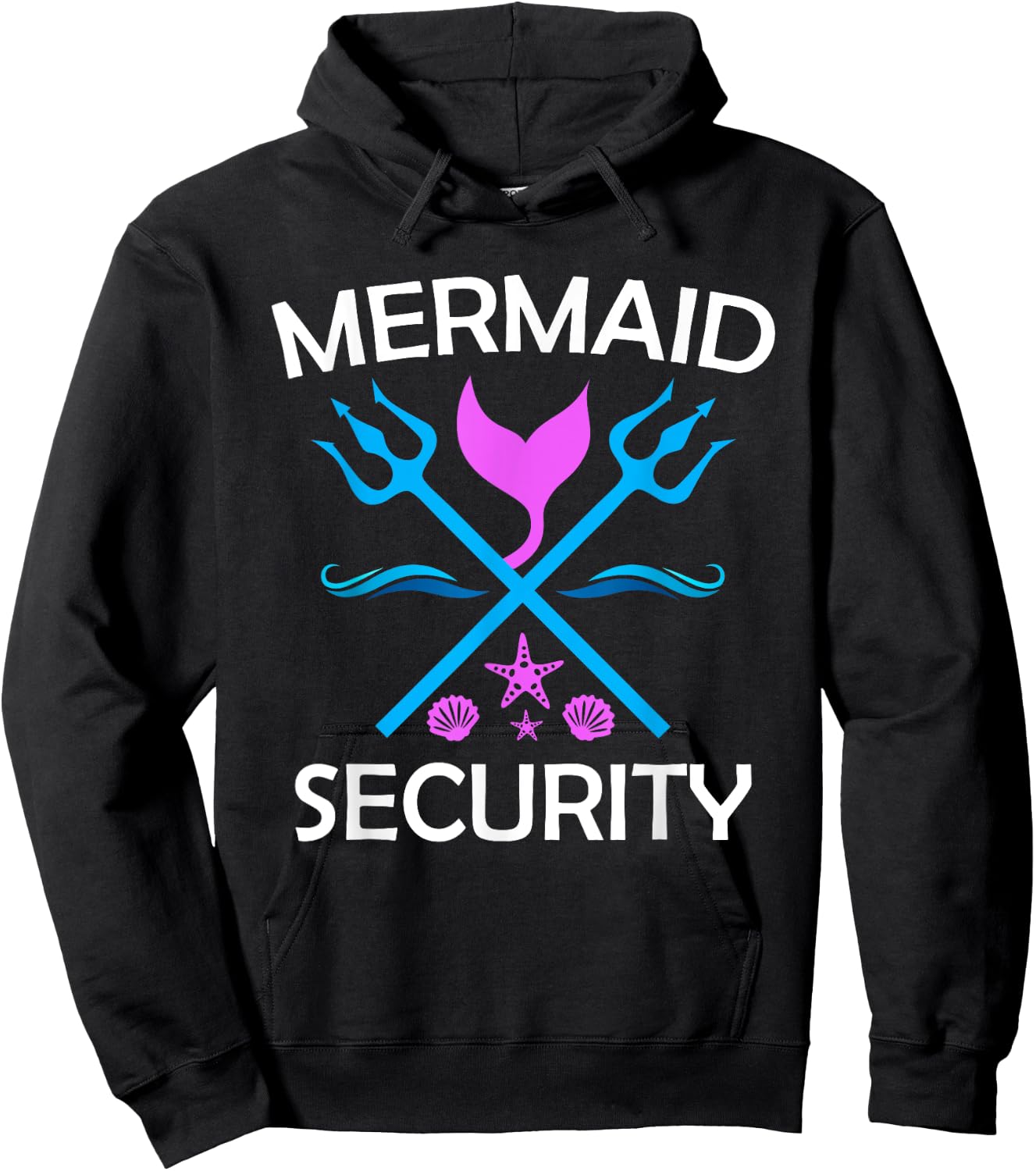 Merman Mermaid Security Hoodie - Hoodie | Black