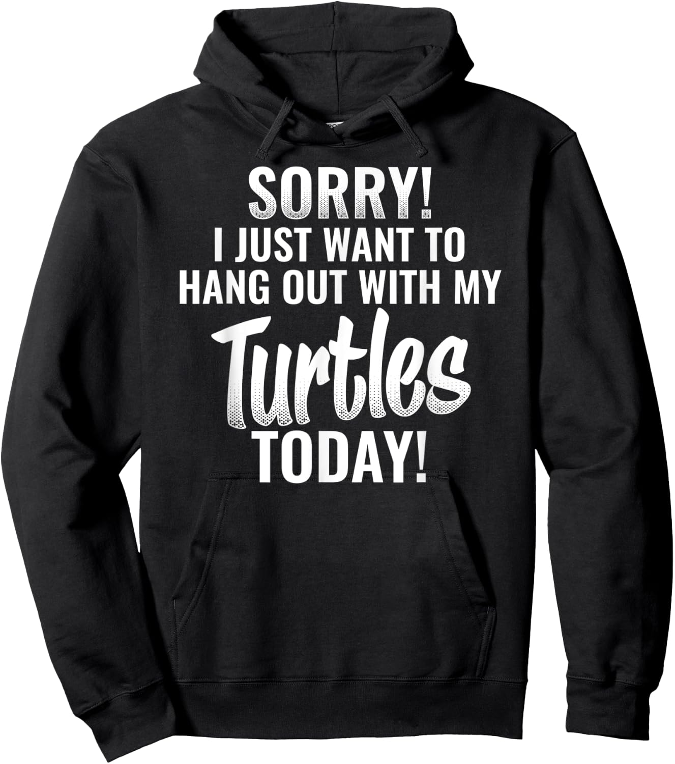 I Just want to hang out with my Turtles funny quote Hoodie - Hoodie | Black