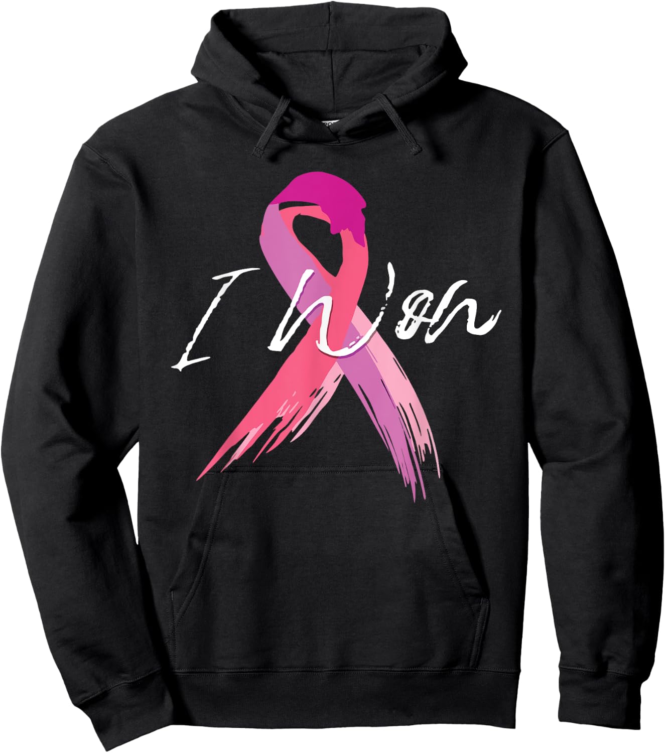 I won breast cancer awareness support pink ribbon survivor Hoodie - Hoodie | Black