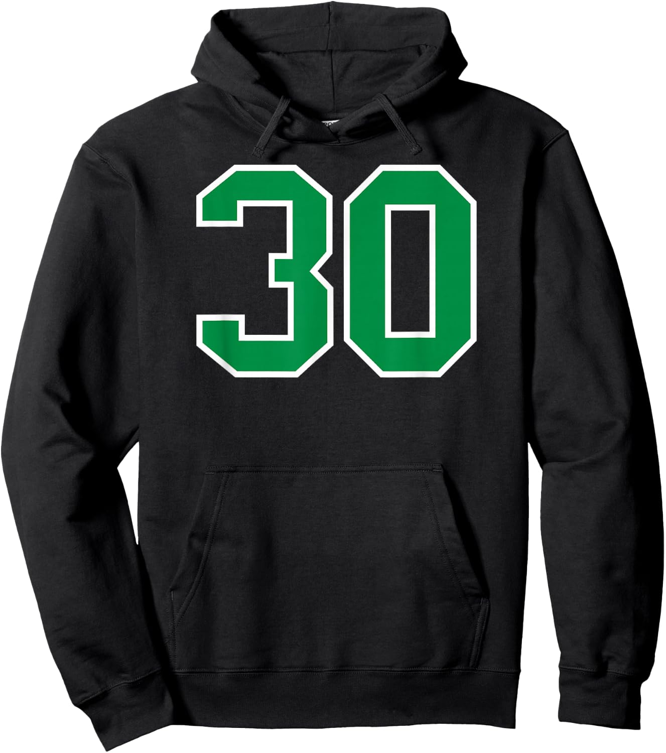 Green Sport Team Number #30 Hoodie - Hoodie | Black