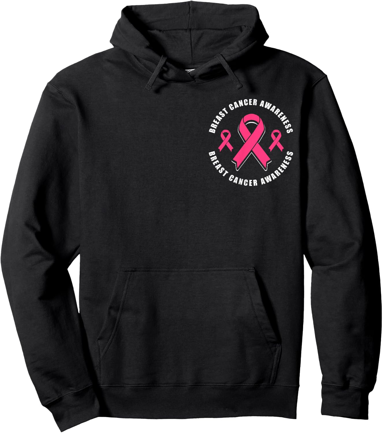 Breast Cancer Awareness Pink Ribbon Hoodie - Hoodie | Black