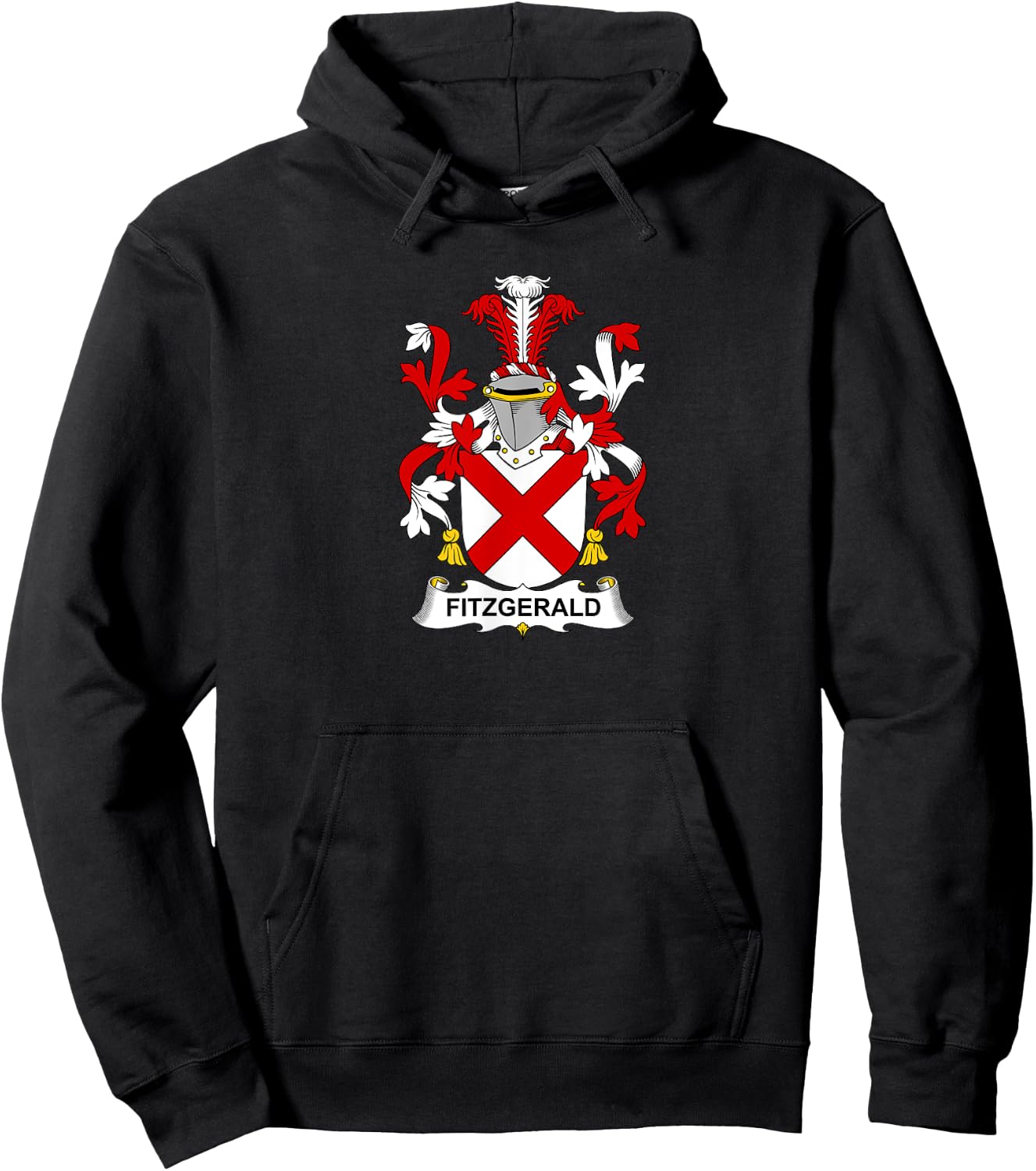 Fitzgerald Coat of Arms - Family Crest Hoodie - Hoodie | Black