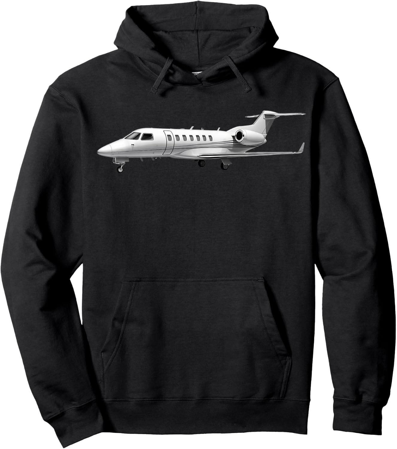 Pilatus PC-24 Airplane Aviation Drawing Hoodie - Hoodie | Black