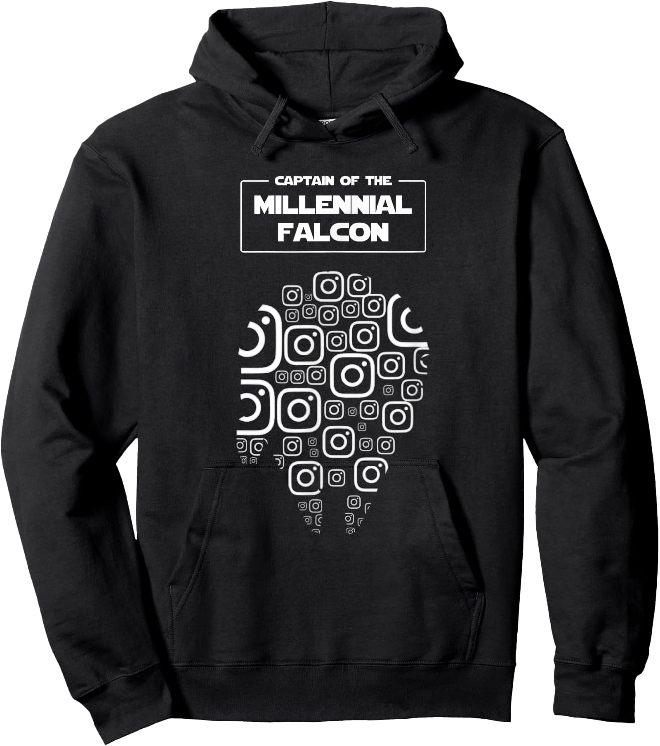 Captain Of The Millennial Falcon - Millennial Funny Gift Hoodie - Hoodie | Black