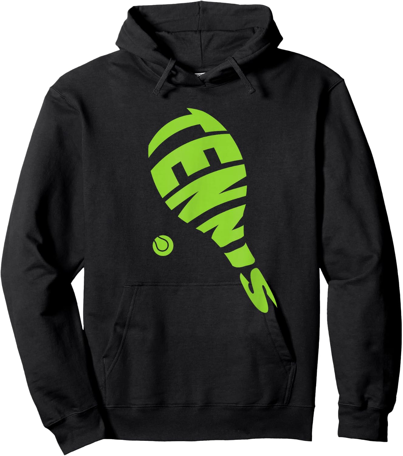 Tennis Racket and Tennis Ball | Tennis Graphic Hoodie - Hoodie | Black