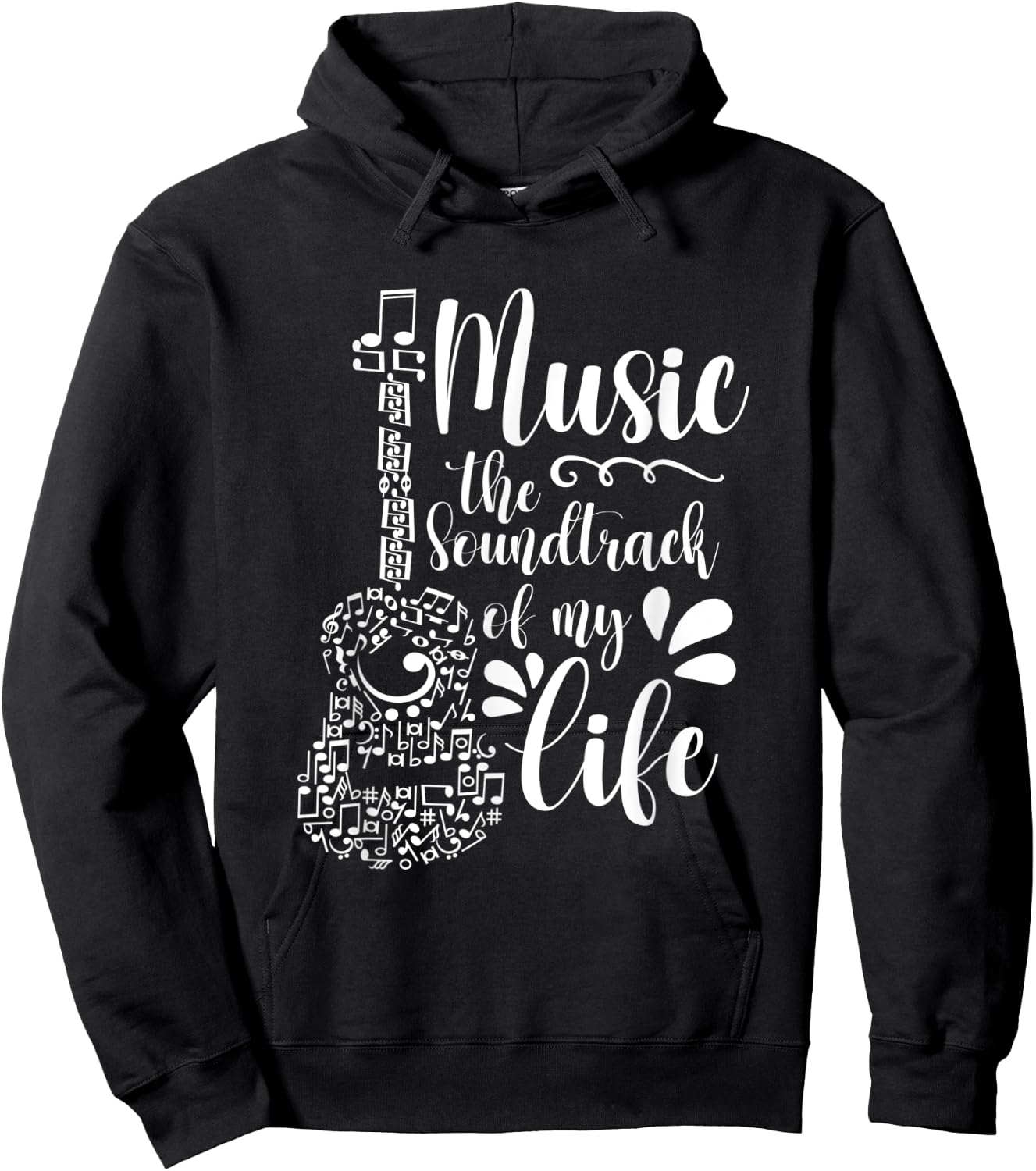 Music The Soundtrack Of My Life Guitar Music Guitarist Hoodie - Hoodie | Black