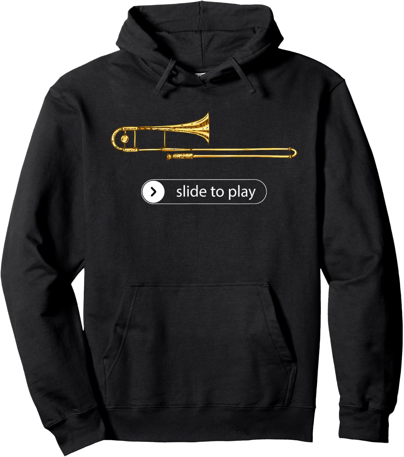 Slide to play, funny trombone Hoodie - Hoodie | Black