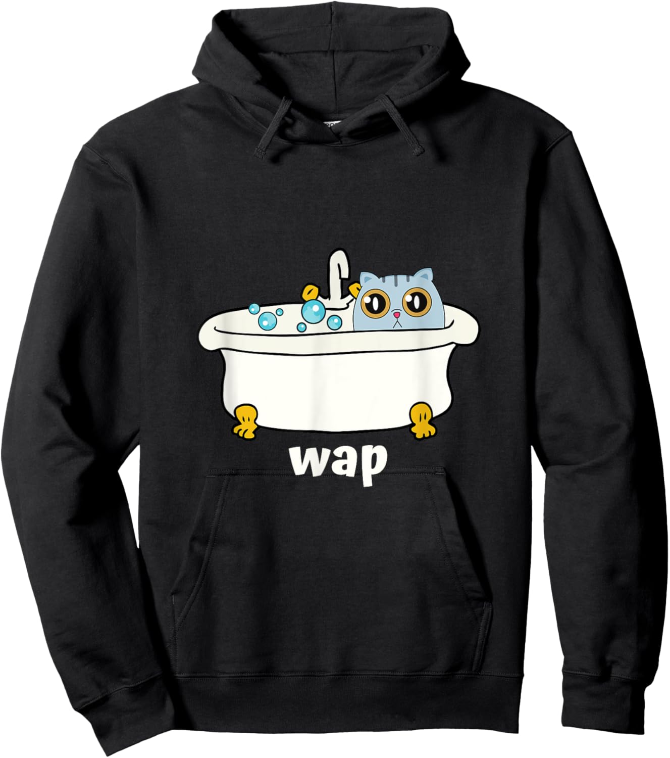 WAP - Wet Pussy Cat In Tub, Dirty Funny And Cute At Once Women Hoodie - Hoodie | Black