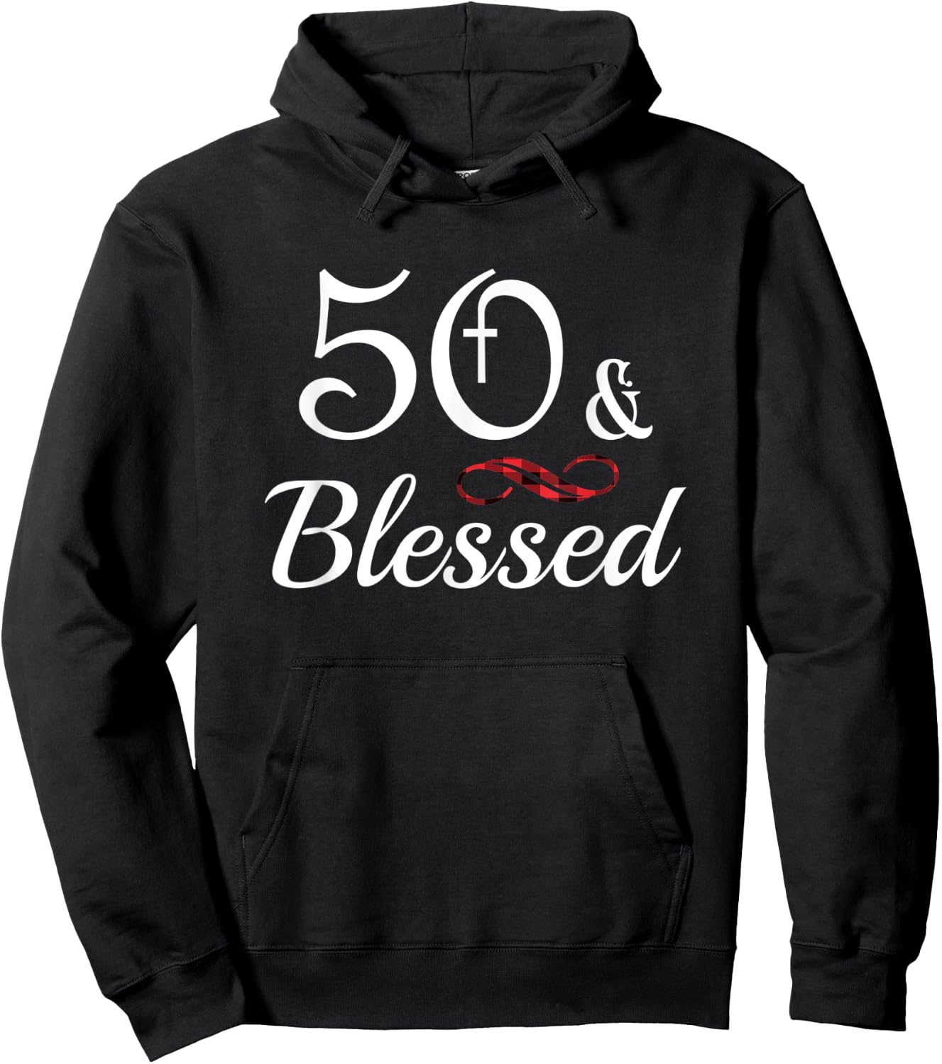50th & Blessed Fifty Birthday Christian Hoodie - Hoodie | Black