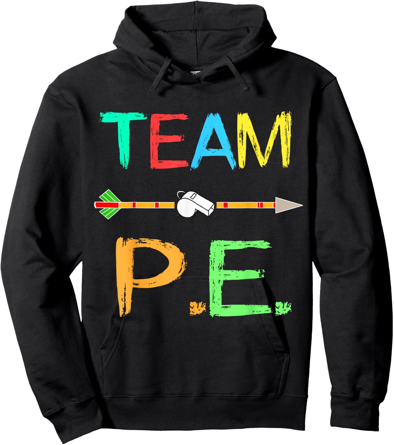 Team P.E. Teacher PE Teacher Strong Physical School Teacher Women Girls Kids Hoodie - Hoodie | Black