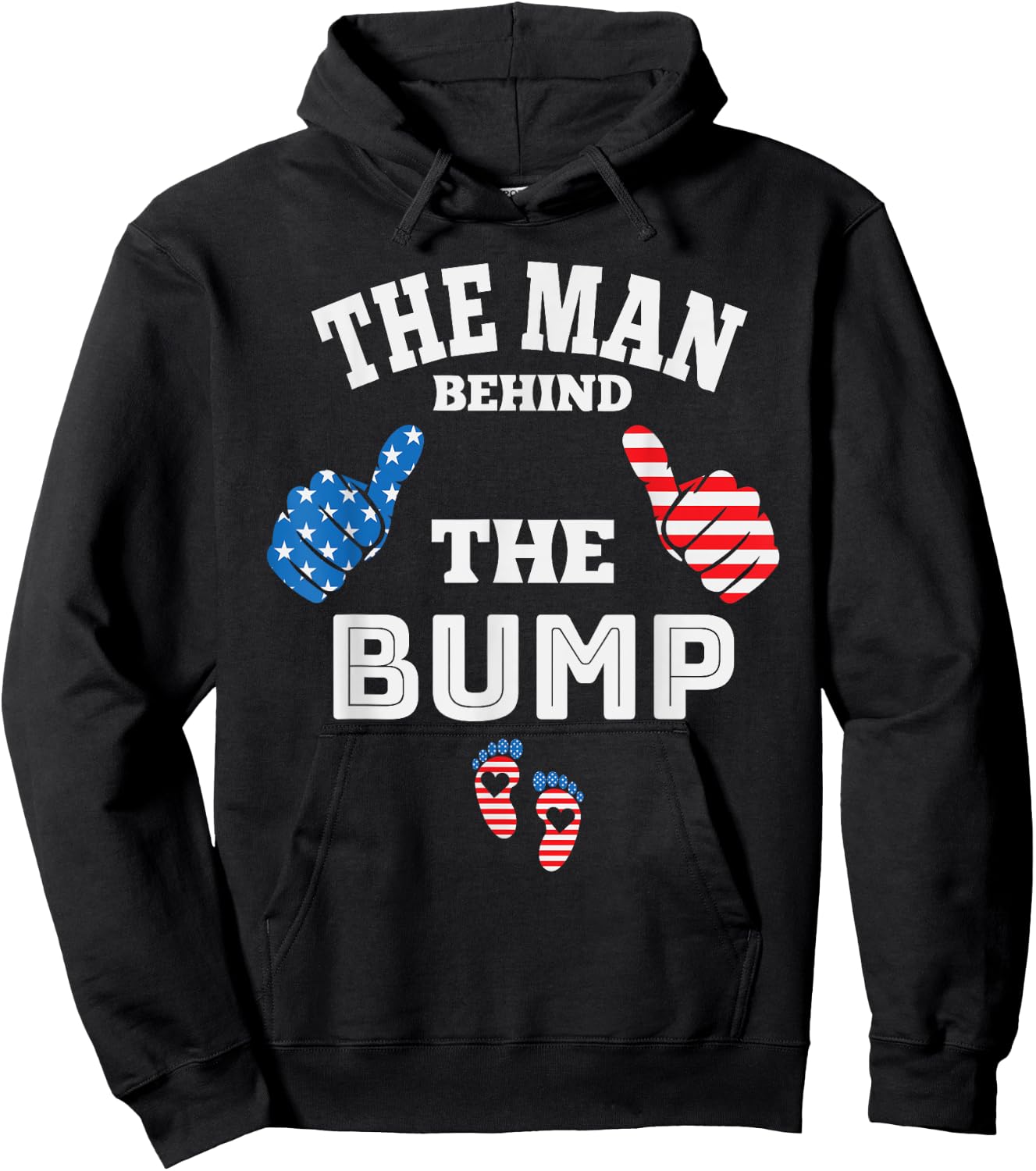 The Man Behind The Baby Bump, July 4th Hoodie - Hoodie | Black