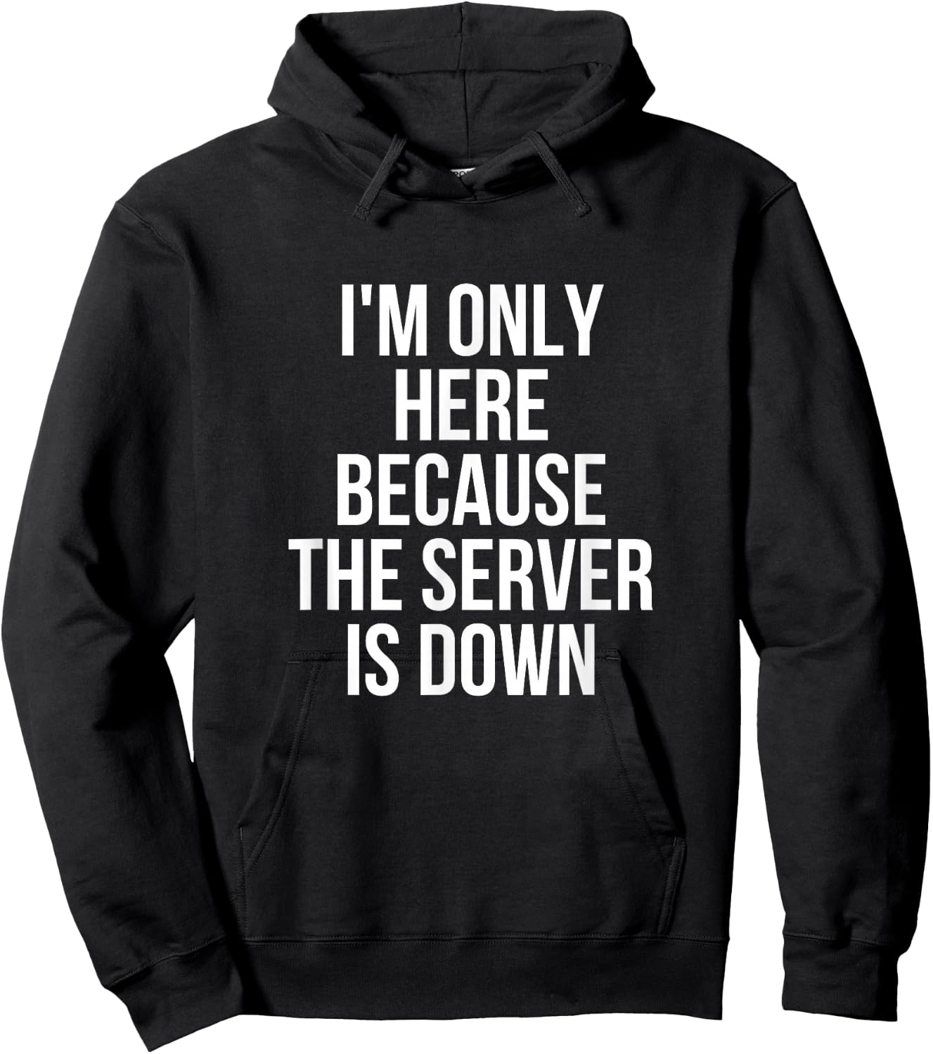 I'm Only Here Because The Server Is Down Gaming Hoodie - Hoodie | Black