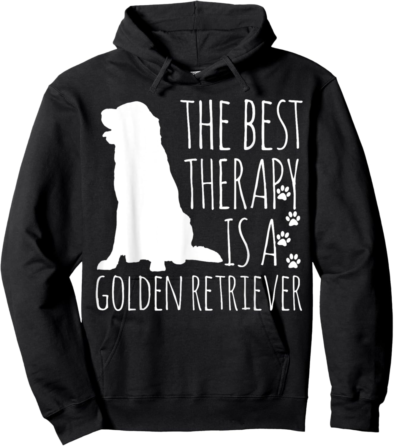 Golden Retrievers Are The Best Therapy Dog Lover Funny Gift Women Girls Kids Hoodie - Hoodie | Black