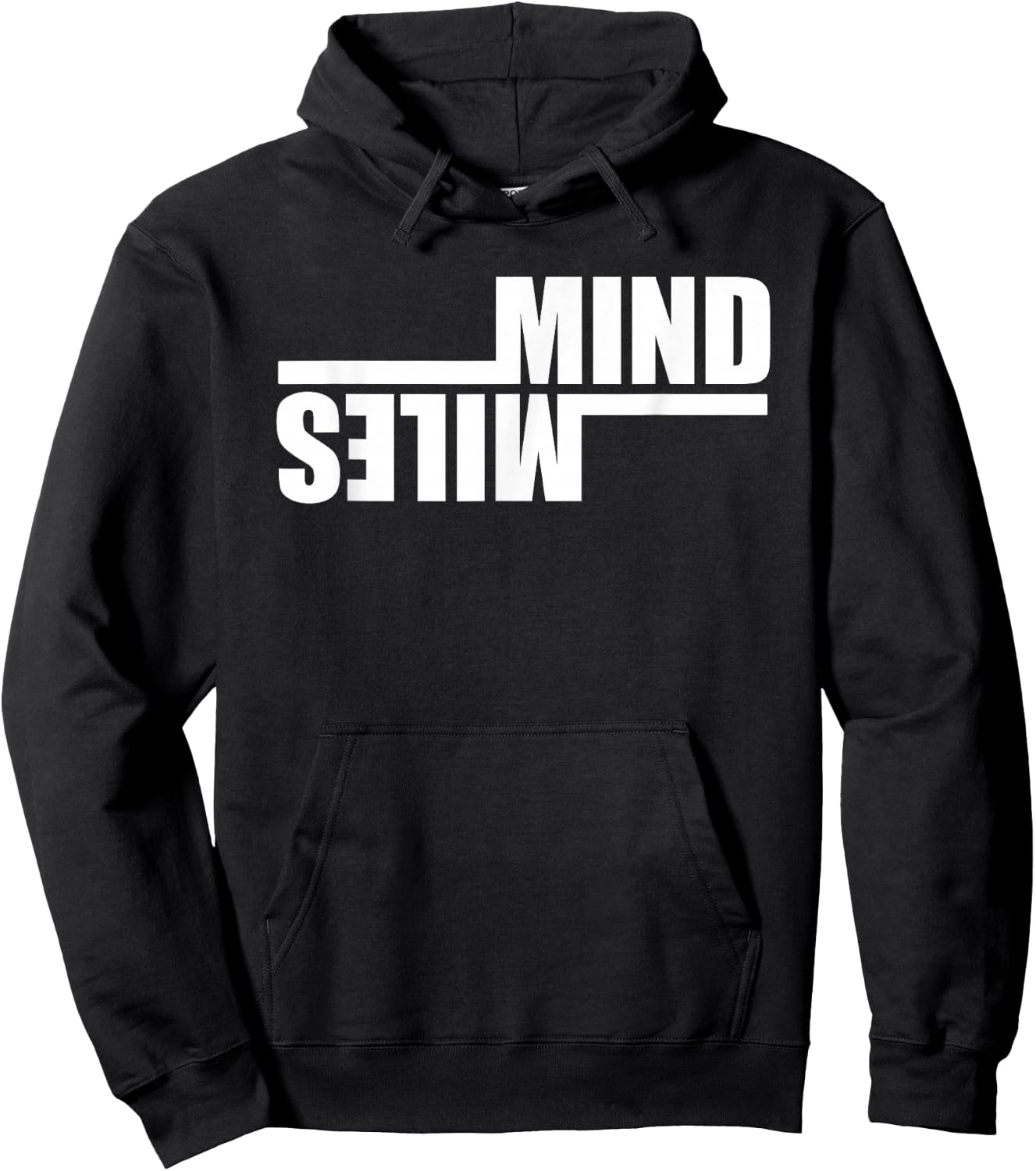 MIND OVER MILES Fun Running Runner Marathon Meme Hoodie - Hoodie | Black