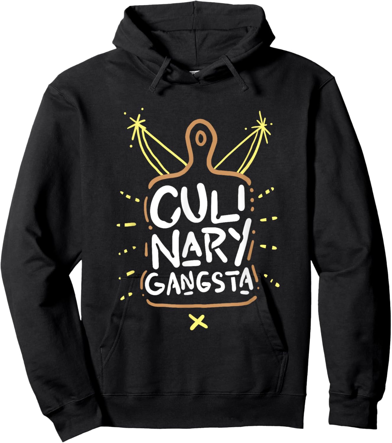 Funny Cooking & Chef Shirts - Culinary Gangster - Cool Cooking & Chef - Black - Small - Short Sleeve - - Classic Fit - Modern Novelty - Adult Male Cooks Hoodie - Hoodie | Black