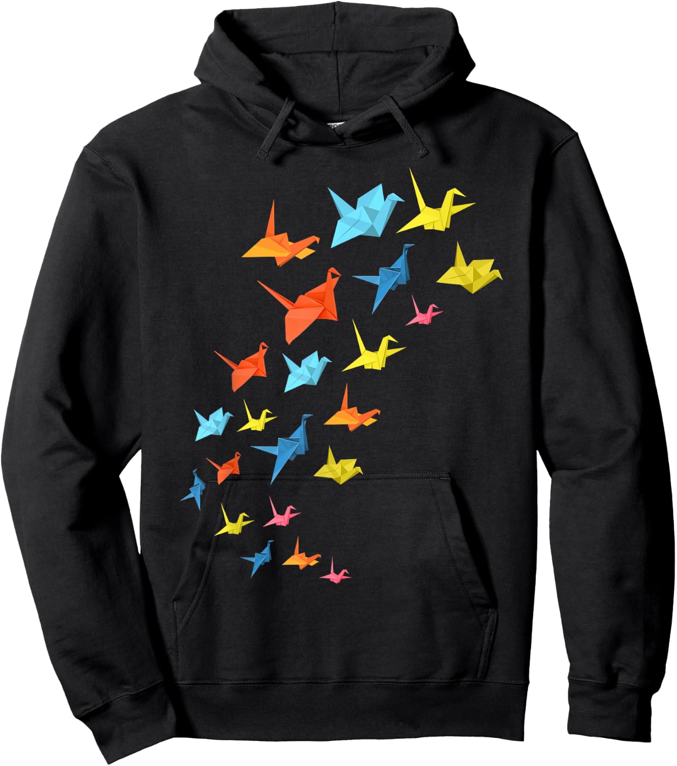 Japanese Folding Art Origami Master Paper Cranes Origami Hoodie - Hoodie | Black