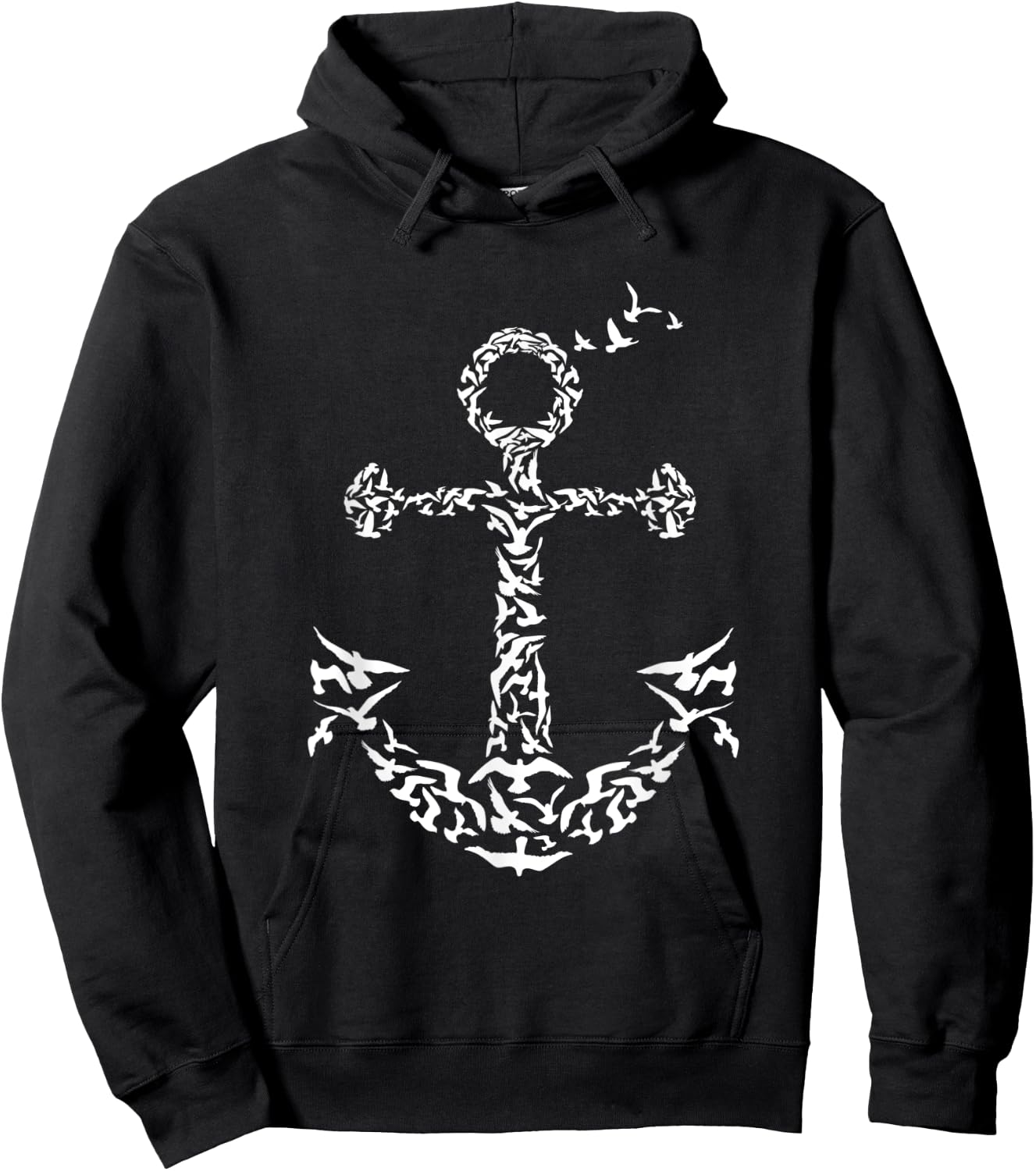 Anchor Birds Nautical Hoodie - Hoodie | Black