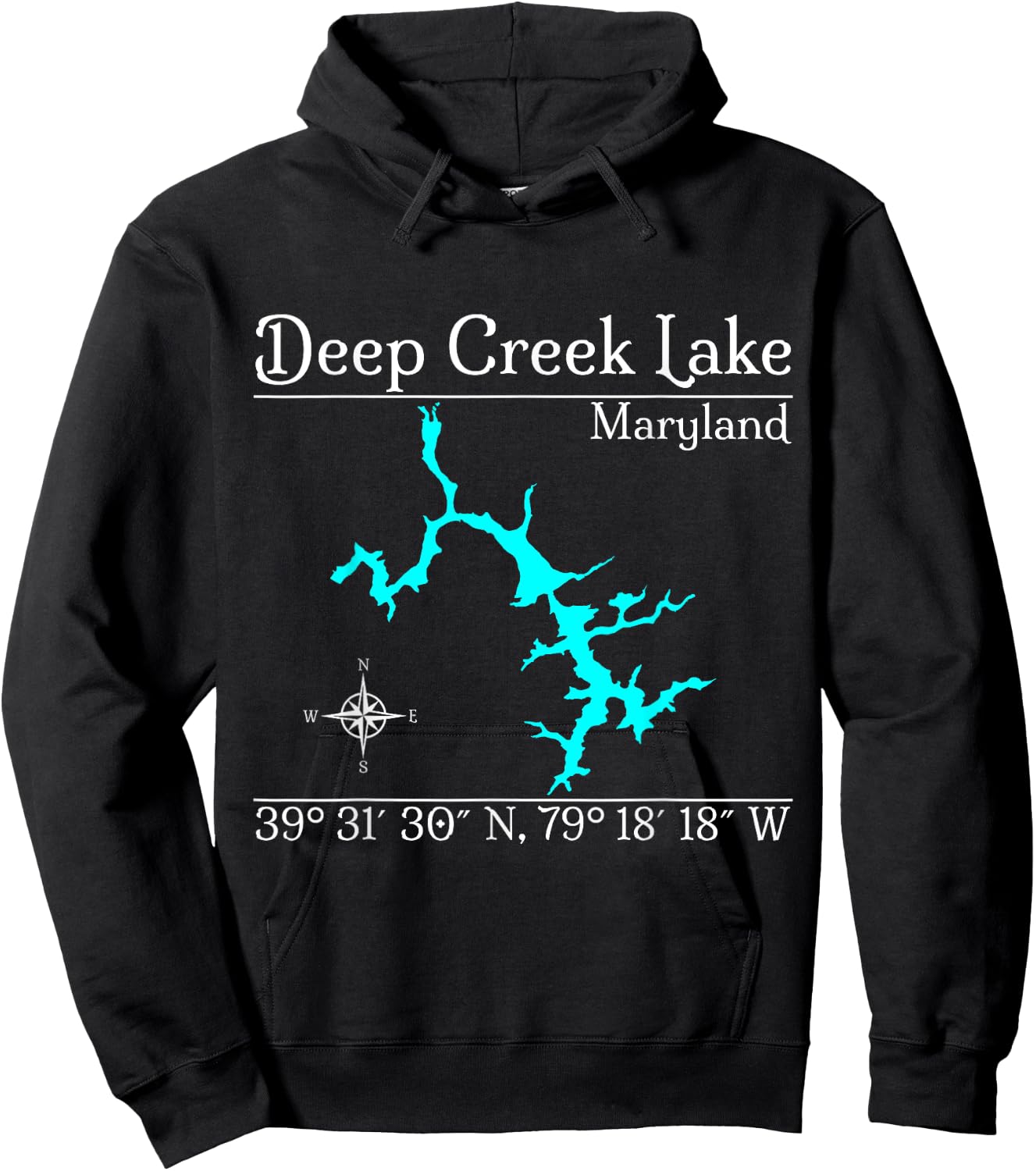 Deep Creek Lake, Maryland Hoodie - Hoodie | Black