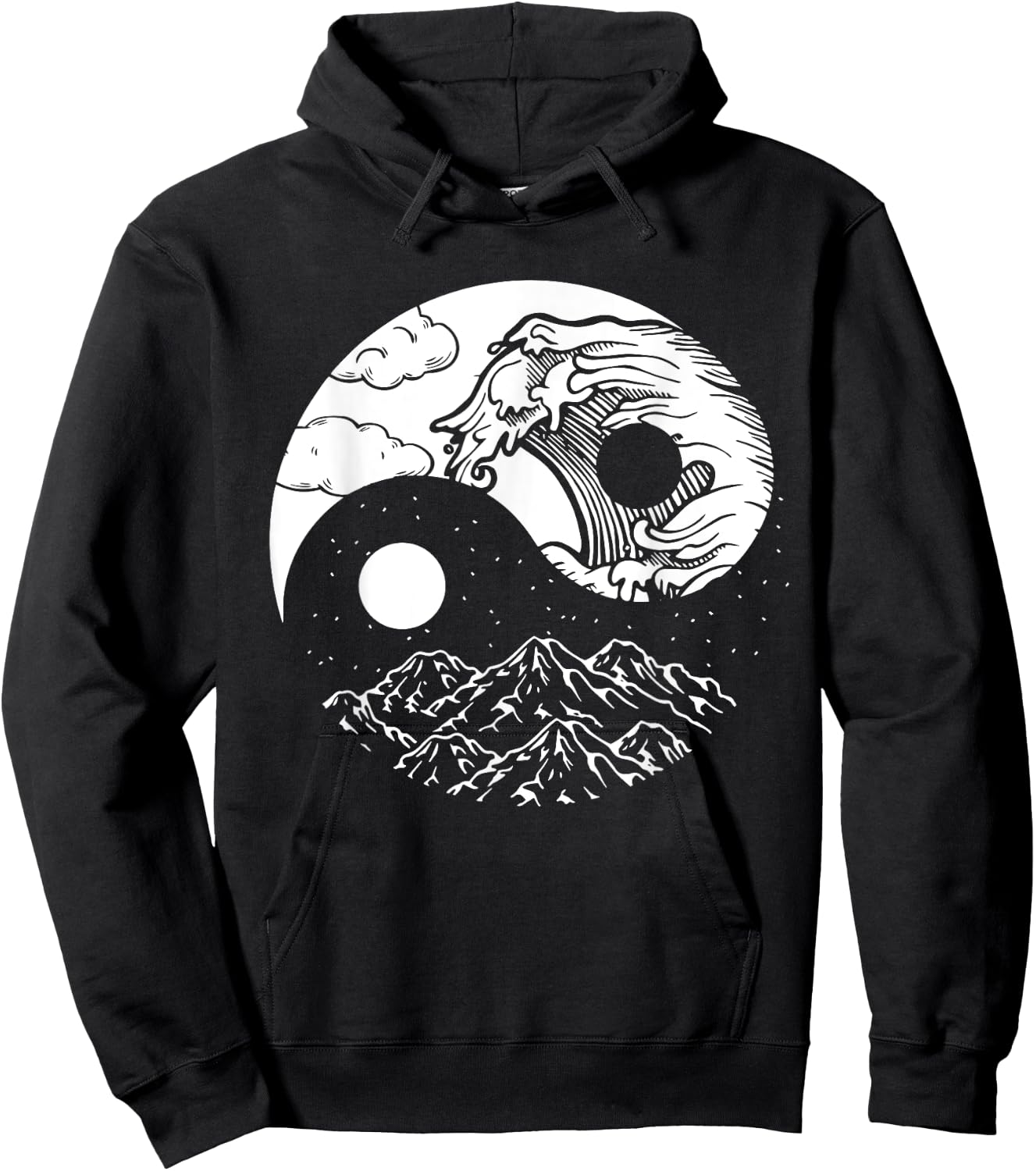 Qi Gong Clothes Tai Chi Qigong Chi Gong Yin Yang Hoodie - Hoodie | Black