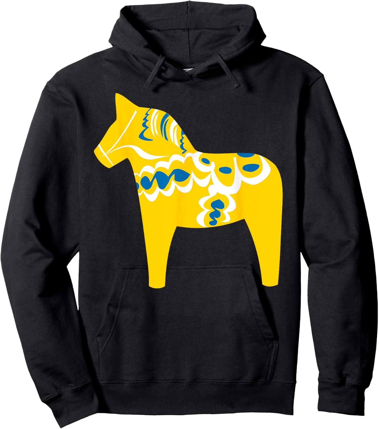 Dala Horse Shirt Dalarna Swedish Sweden Gift Hoodie - Hoodie | Black