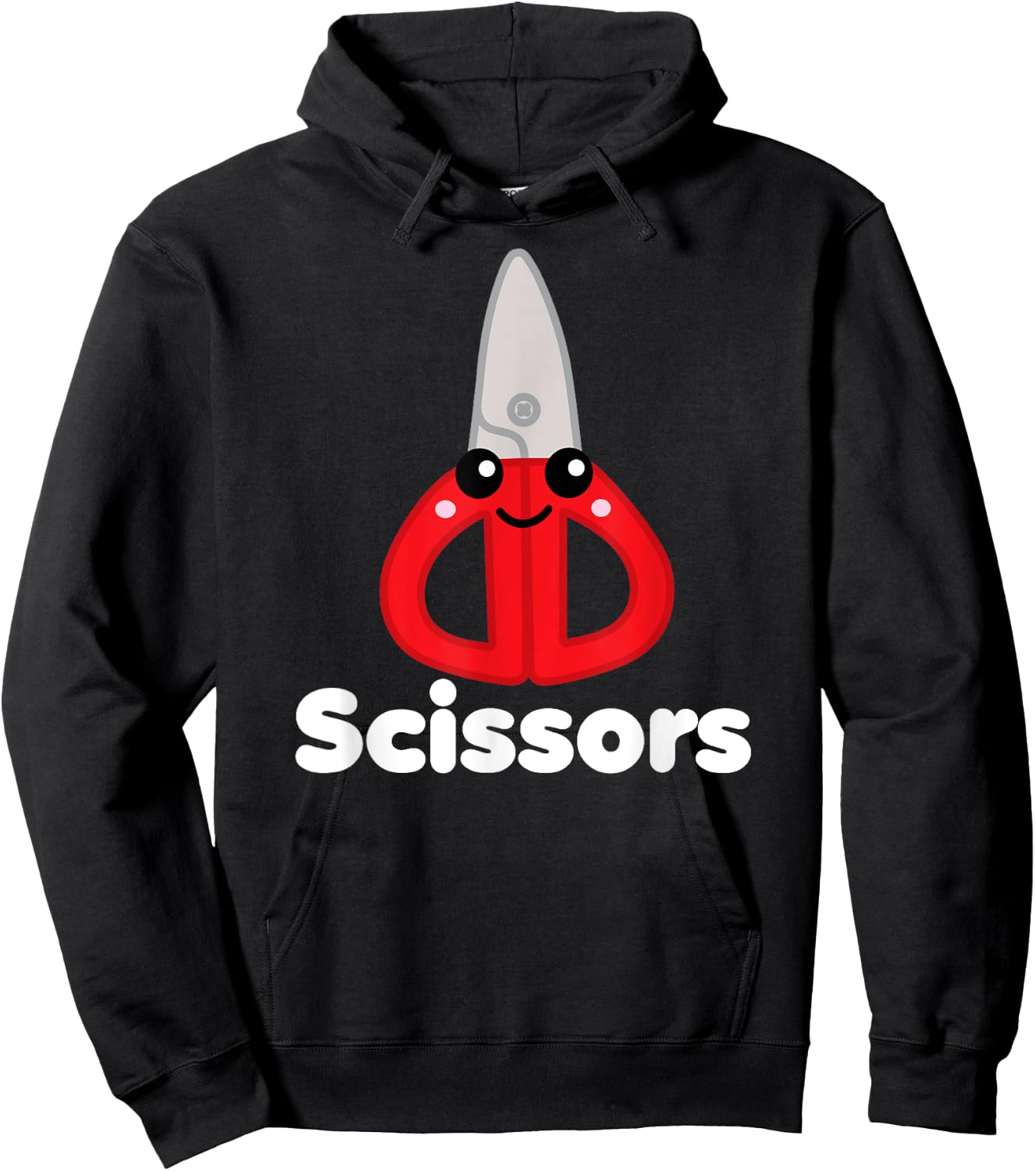 Rock Paper Scissors Group Halloween Costume Cute Kawaii Hoodie - Hoodie | Black