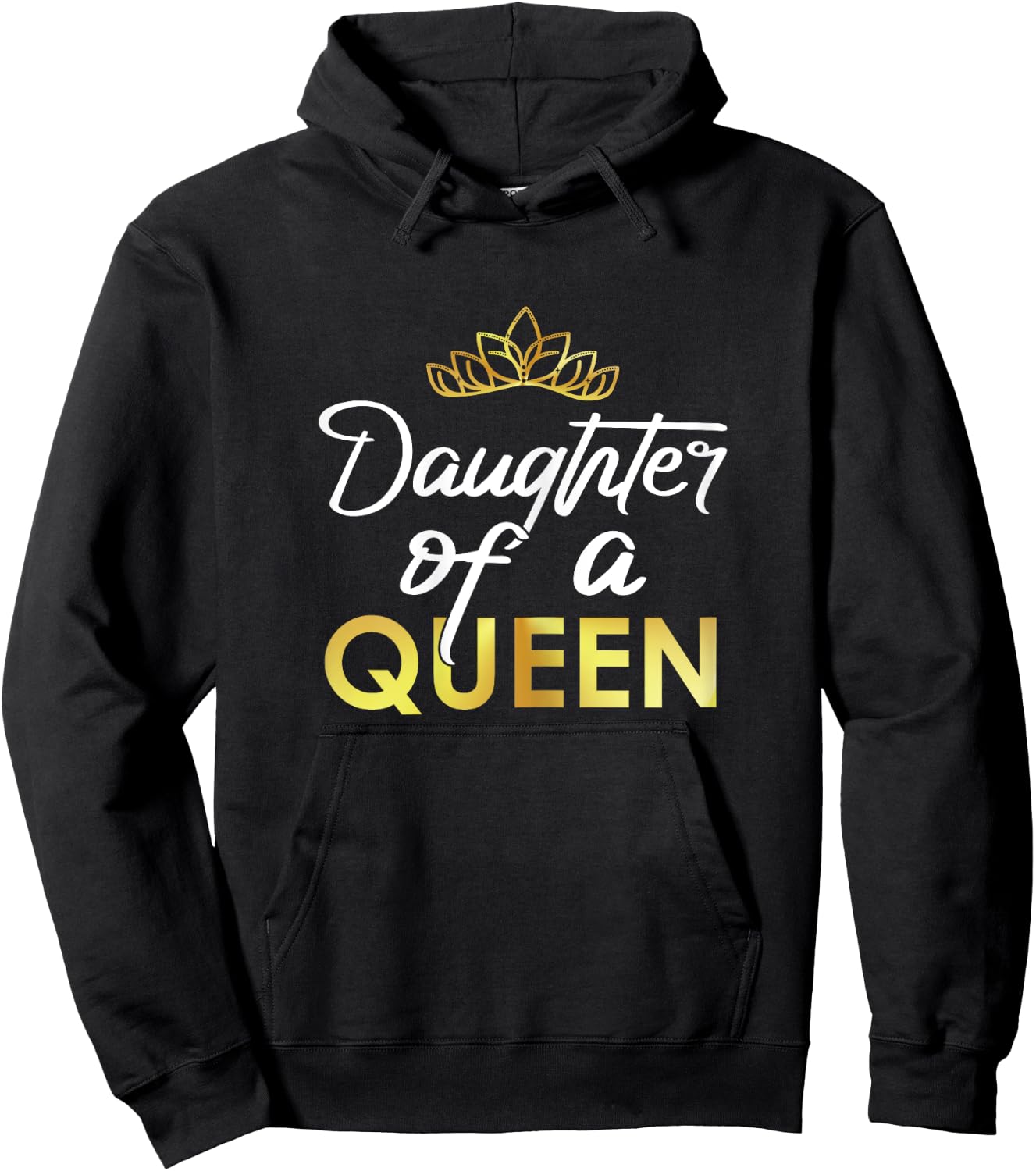 Daughter Of Queen Mama Mother Mom Grandma Grandmother Family Hoodie - Hoodie | Black