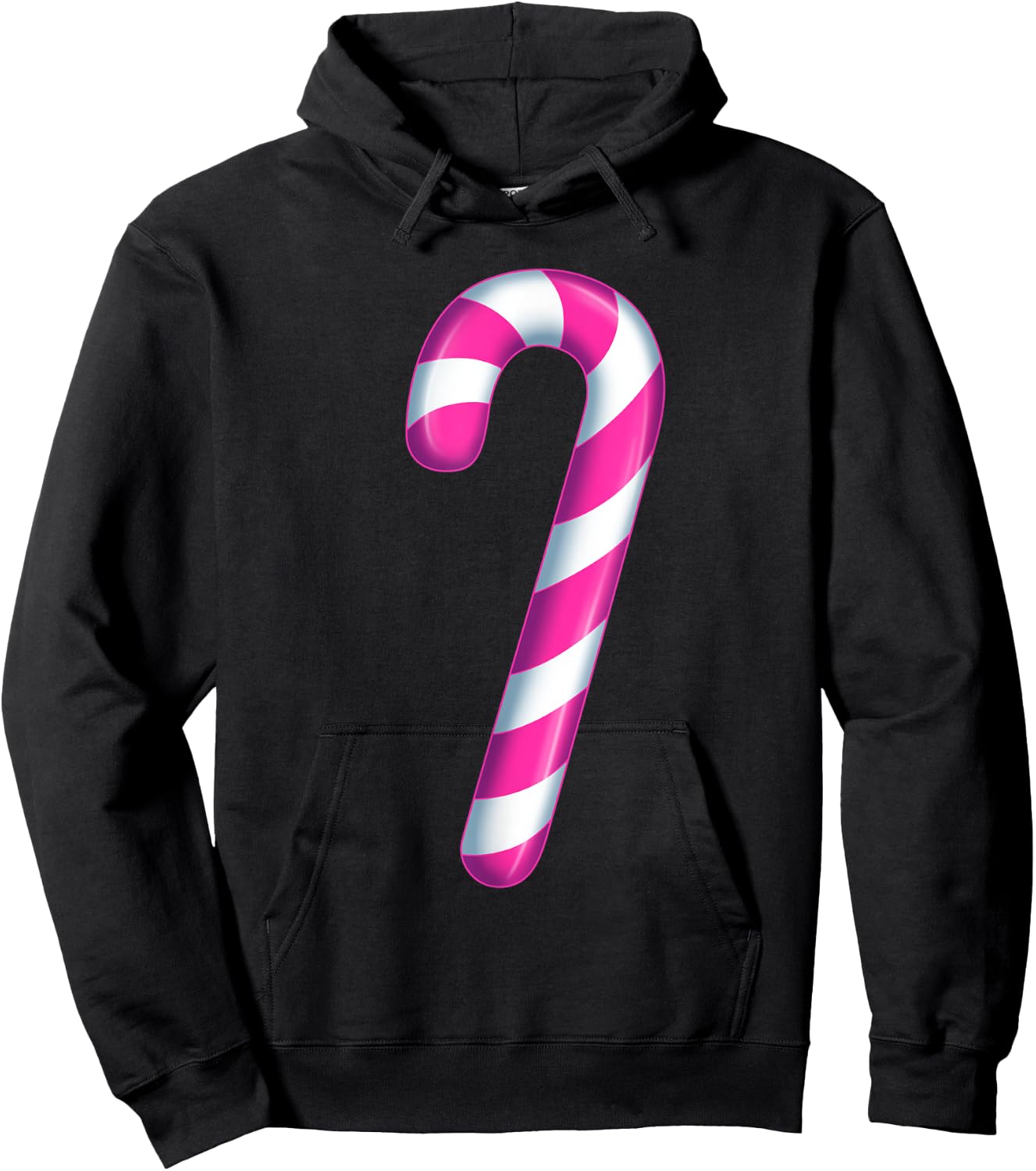 Pink and White Candy Cane Merry and Bright Women Costume Hoodie - Hoodie | Black