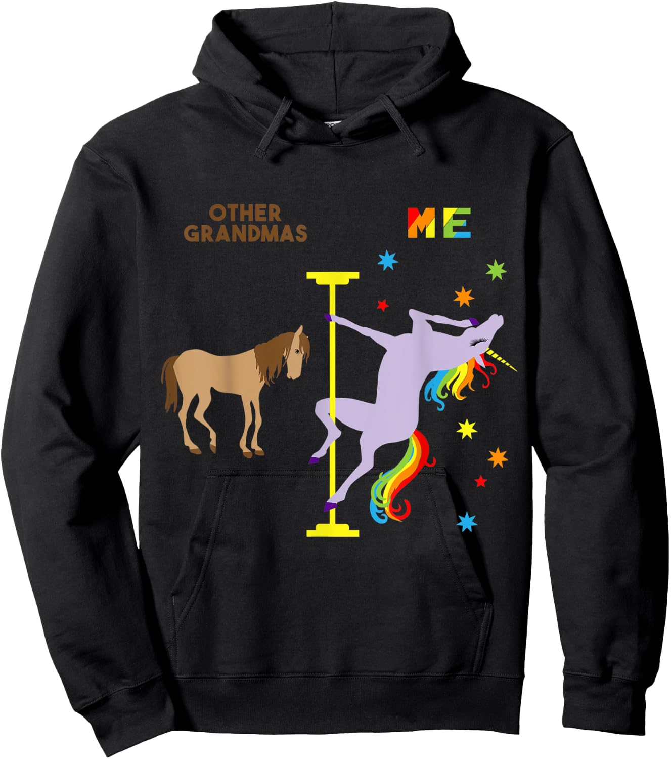 Unicorn Grandma Shirt Gifts for Grandmas Rainbow Hoodie - Hoodie | Black
