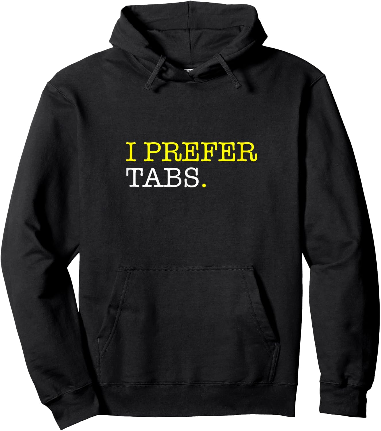 Tabs Over Spaces, Web Developer Coding Humor Logic Graphic Hoodie - Hoodie | Black