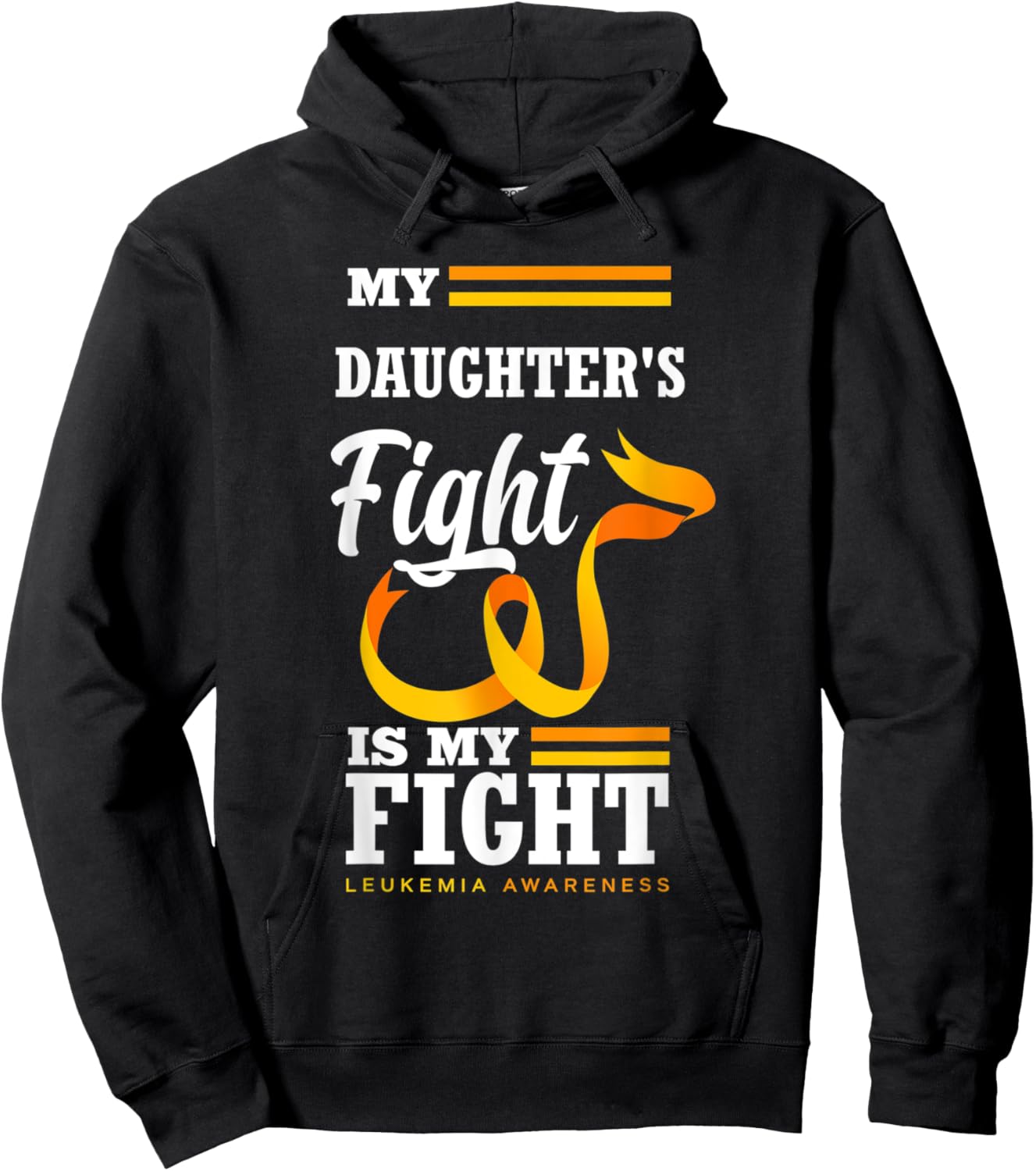 My Daughter's Fight Is My Fight Mom Dad Leukemia Awareness Hoodie - Hoodie | Black