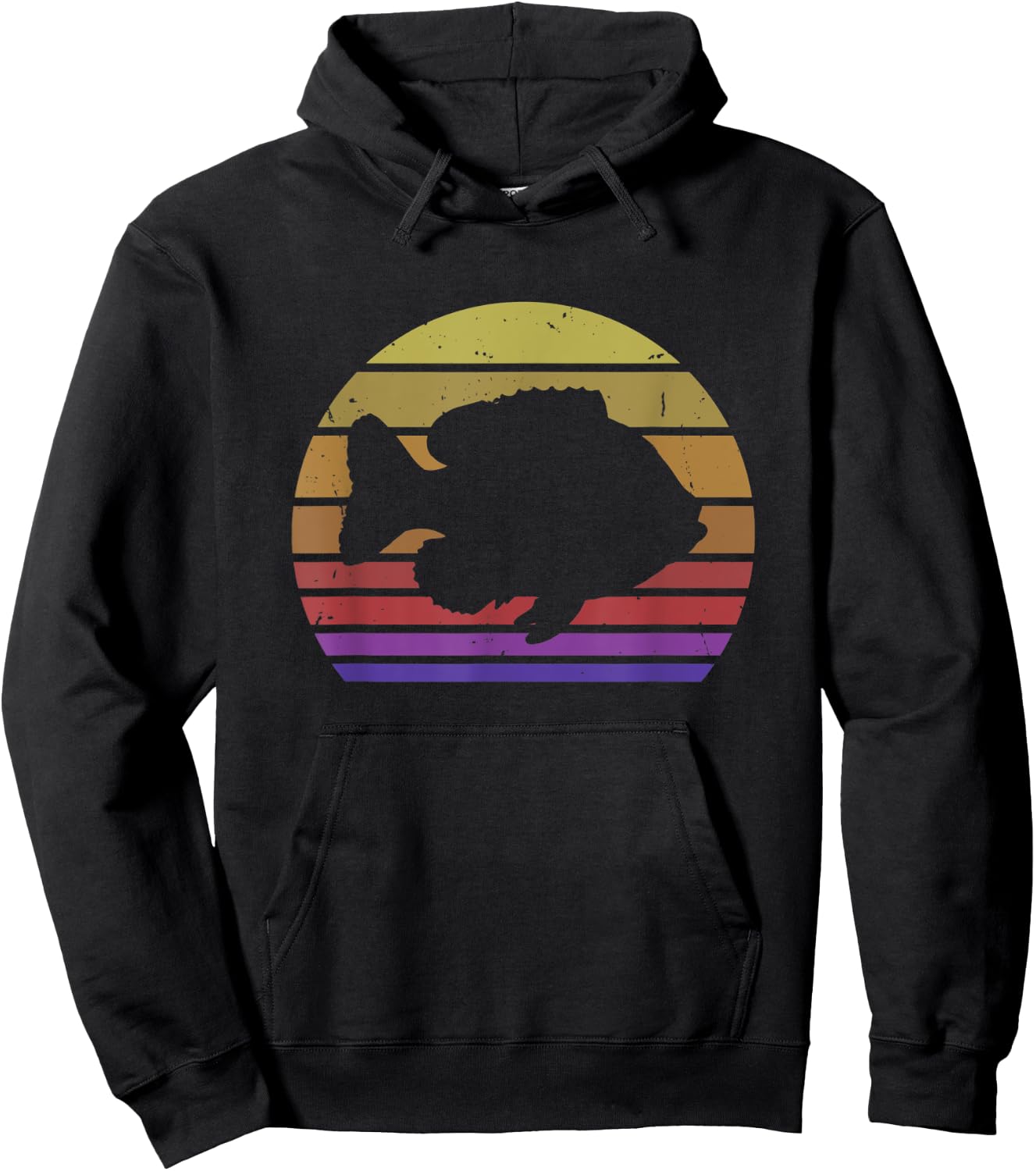 Retro Bluegill Fishing | Fishing Hoodie - Hoodie | Black