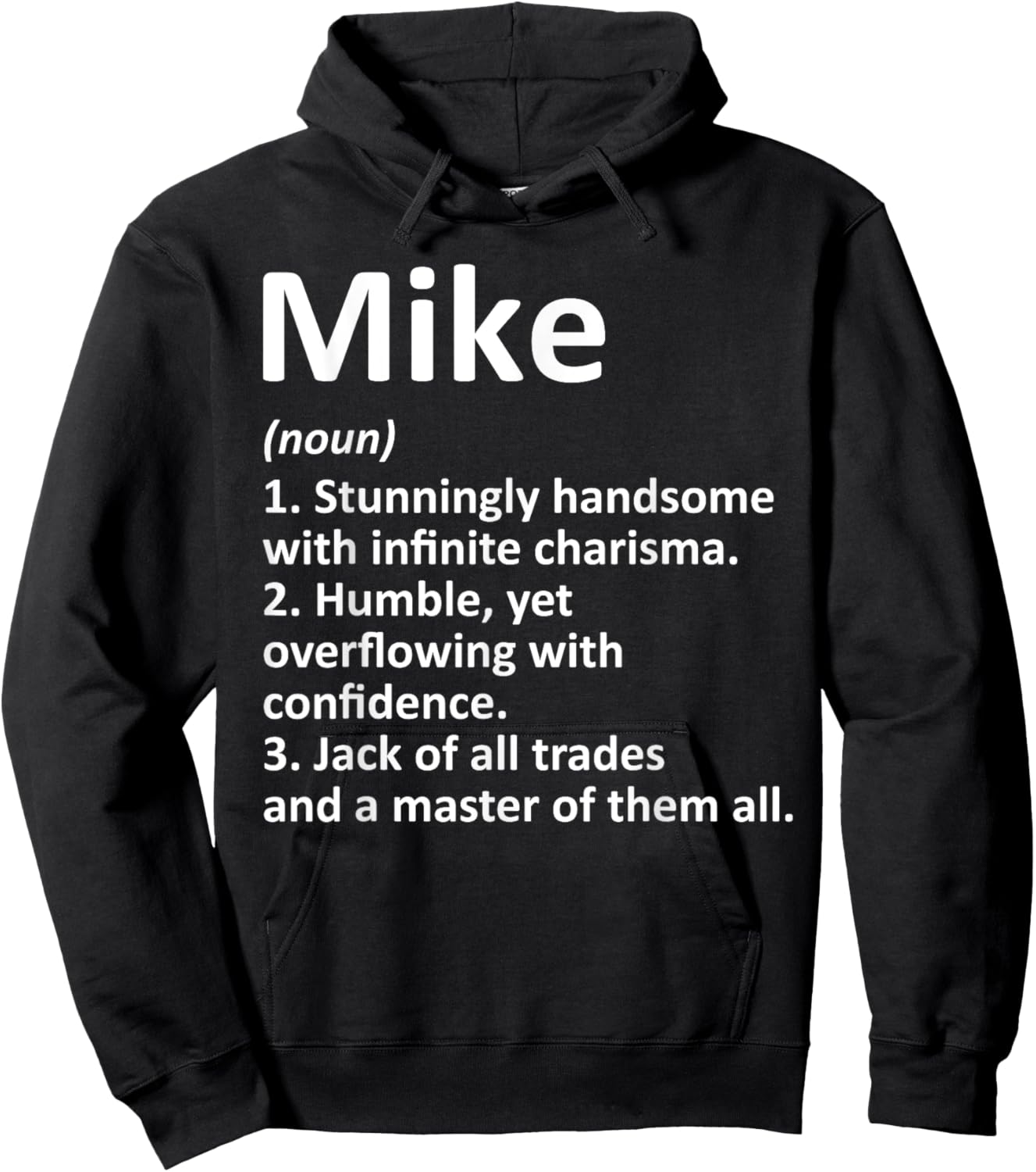 MIKE Definition Personalized Name Funny Birthday Gift Hoodie - Hoodie | Black