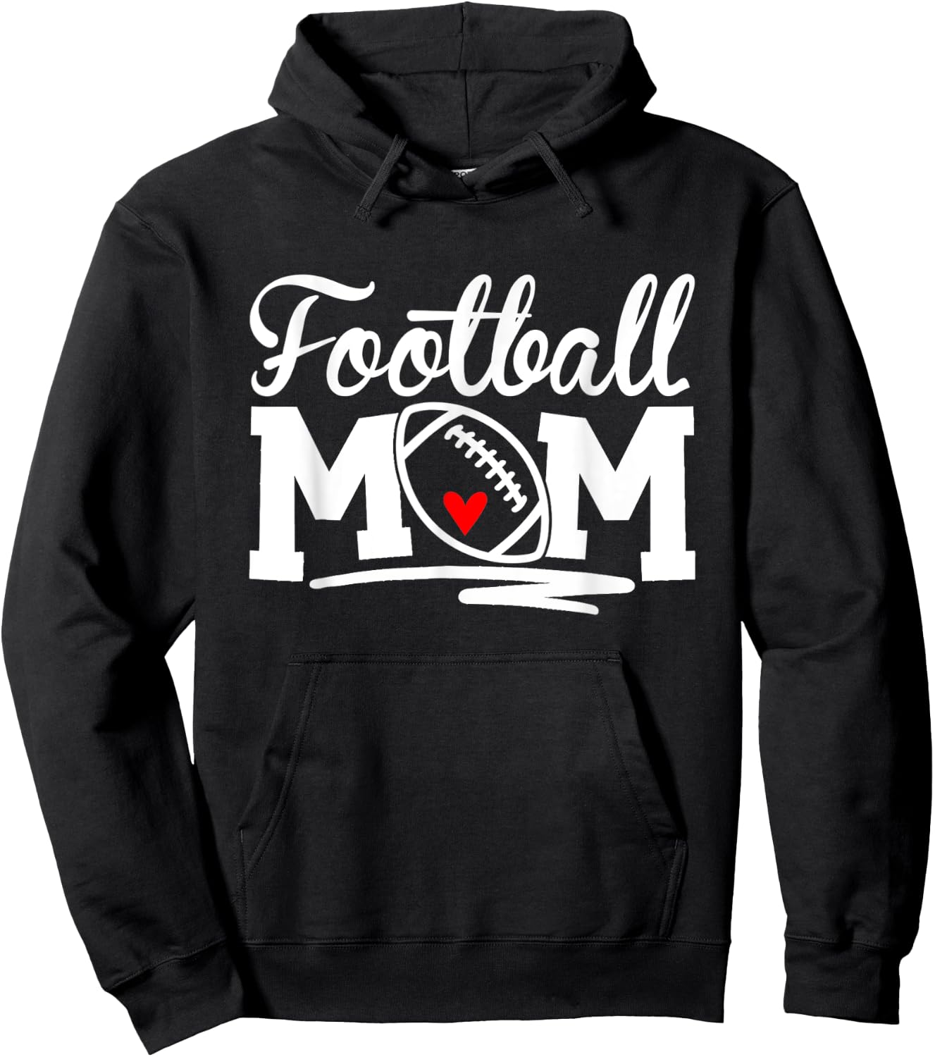 Football Mom Leopard Football Love Football Player Hoodie - Hoodie | Black