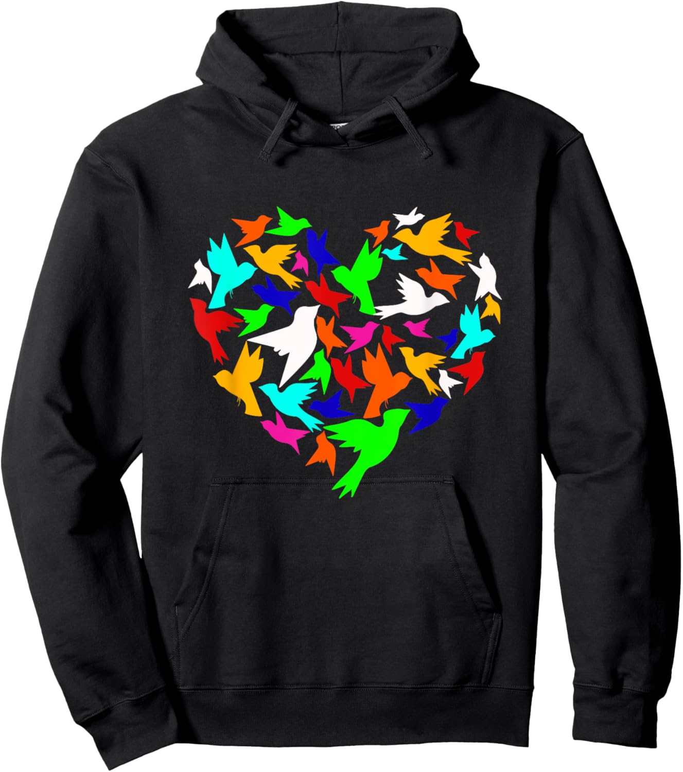 Ornithology ornithologist bird lover heart Hoodie - Hoodie | Black