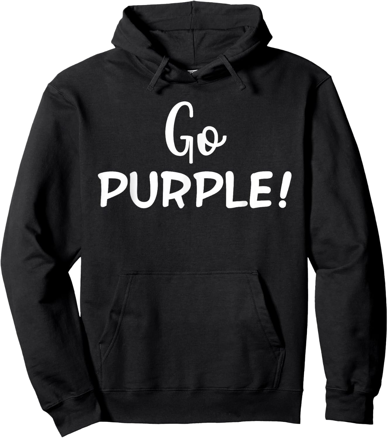 Go Purple! Team Spirit Game School Competition Color Sports Hoodie - Hoodie | Black