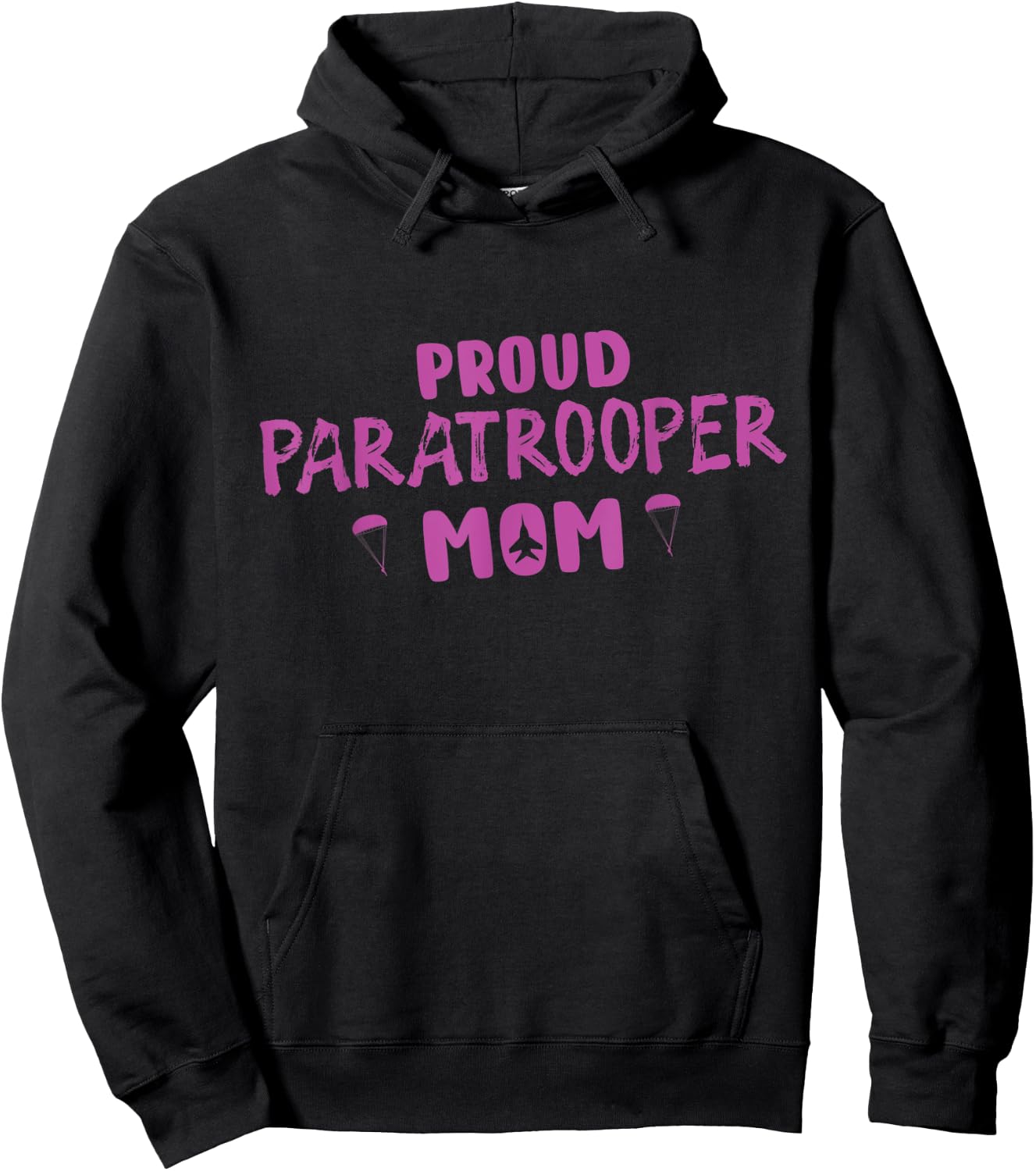 Proud Paratrooper Mom Airborne Army Hoodie - Hoodie | Black