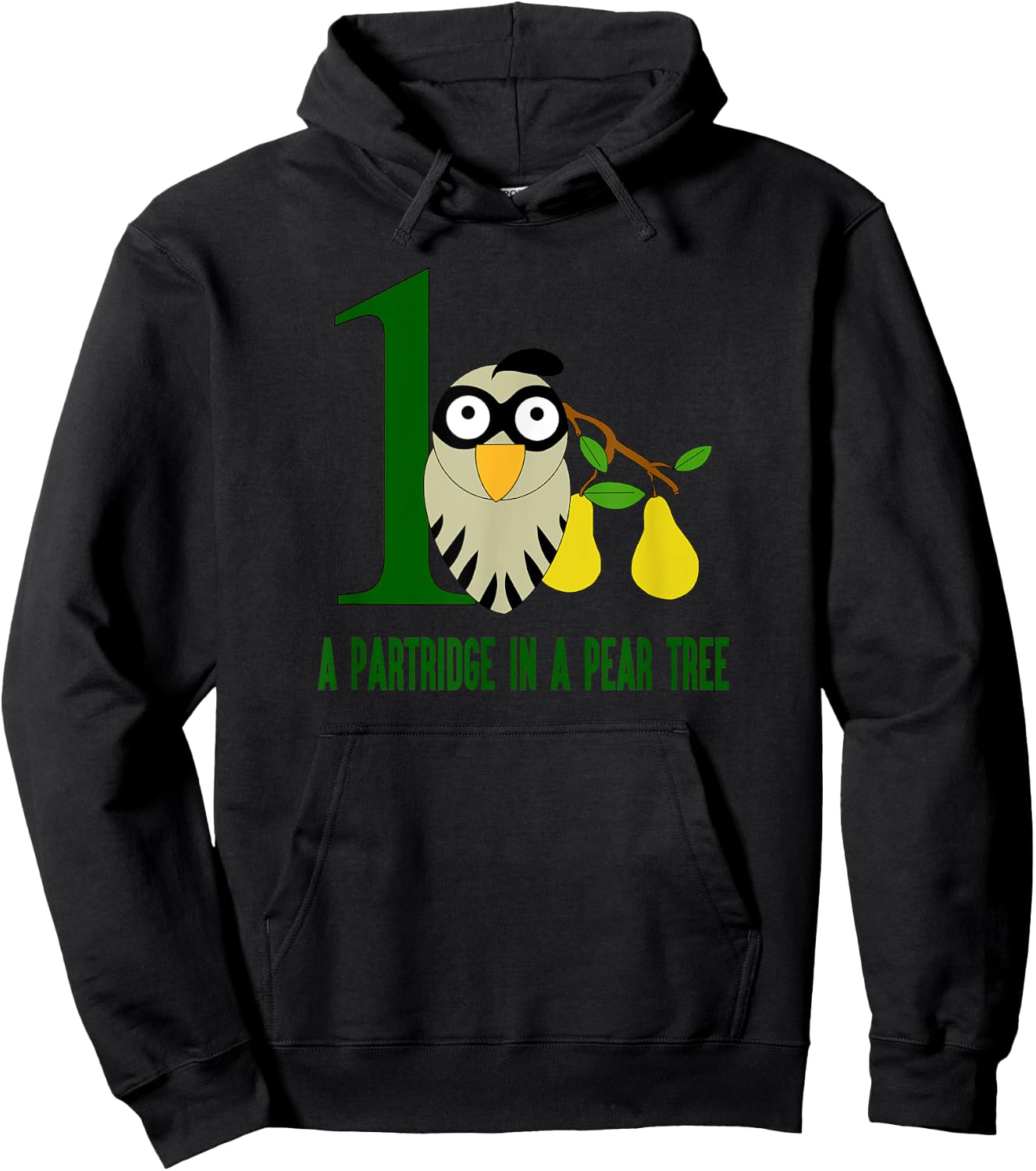 A Partridge in Pear Tree Song 12 Days Christmas Hoodie - Hoodie | Black
