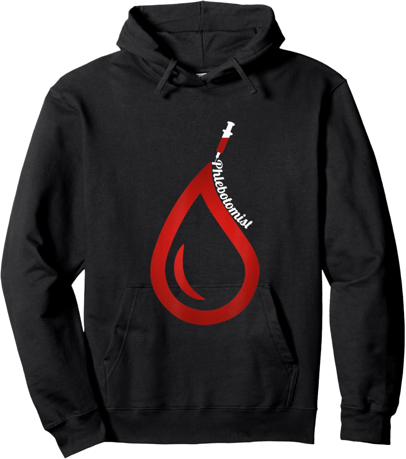 Veins Hospital Syringe Medical Medicine Phlebotomist Blood Drop Nurse Doctor Vein Laboratory Gift Adult Black Hoodie - Hoodie | Black